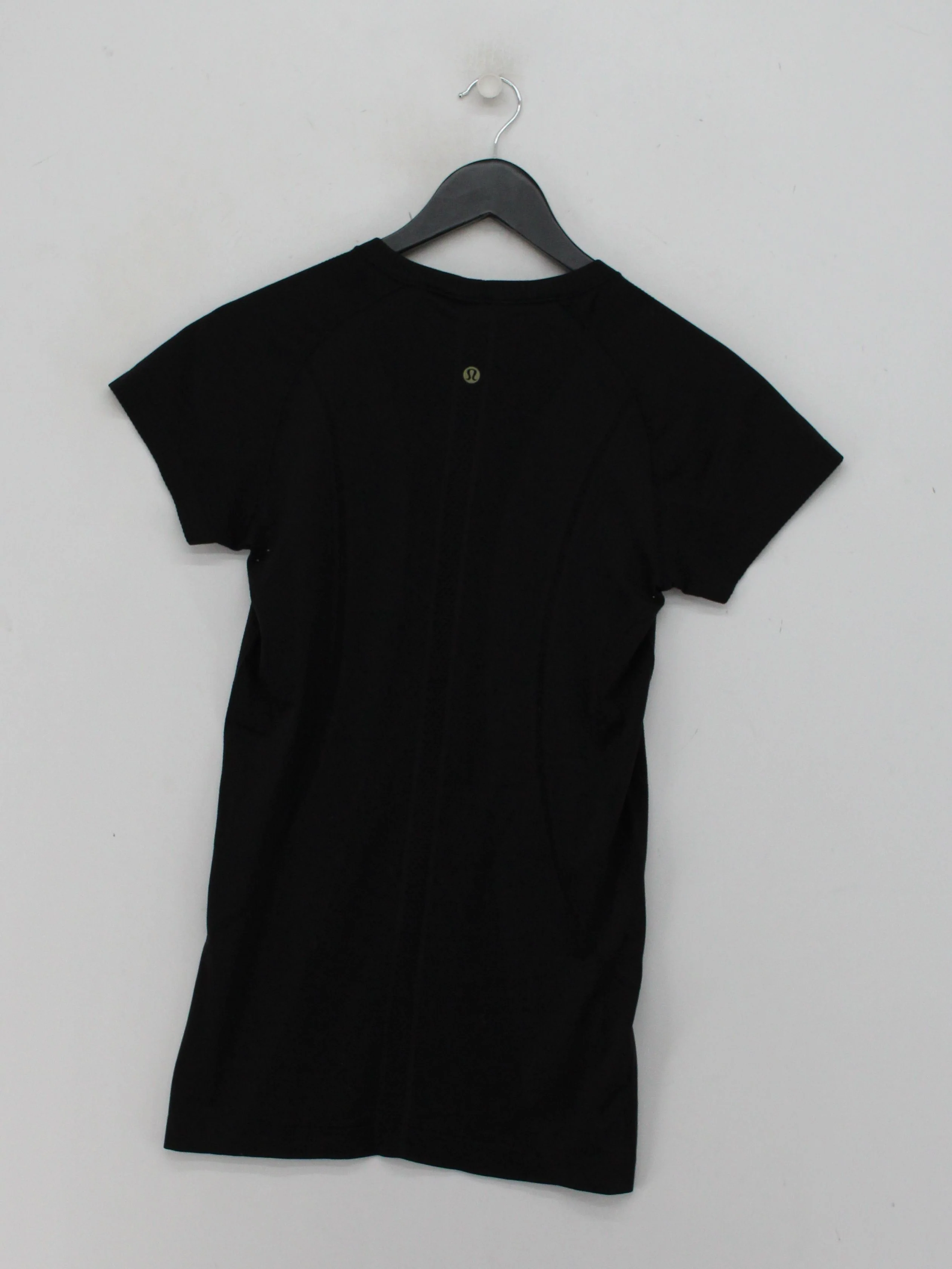 Lululemon Women's T-Shirt UK 8 Black 100% Other Short Sleeve Round Neck Basic - Image 2