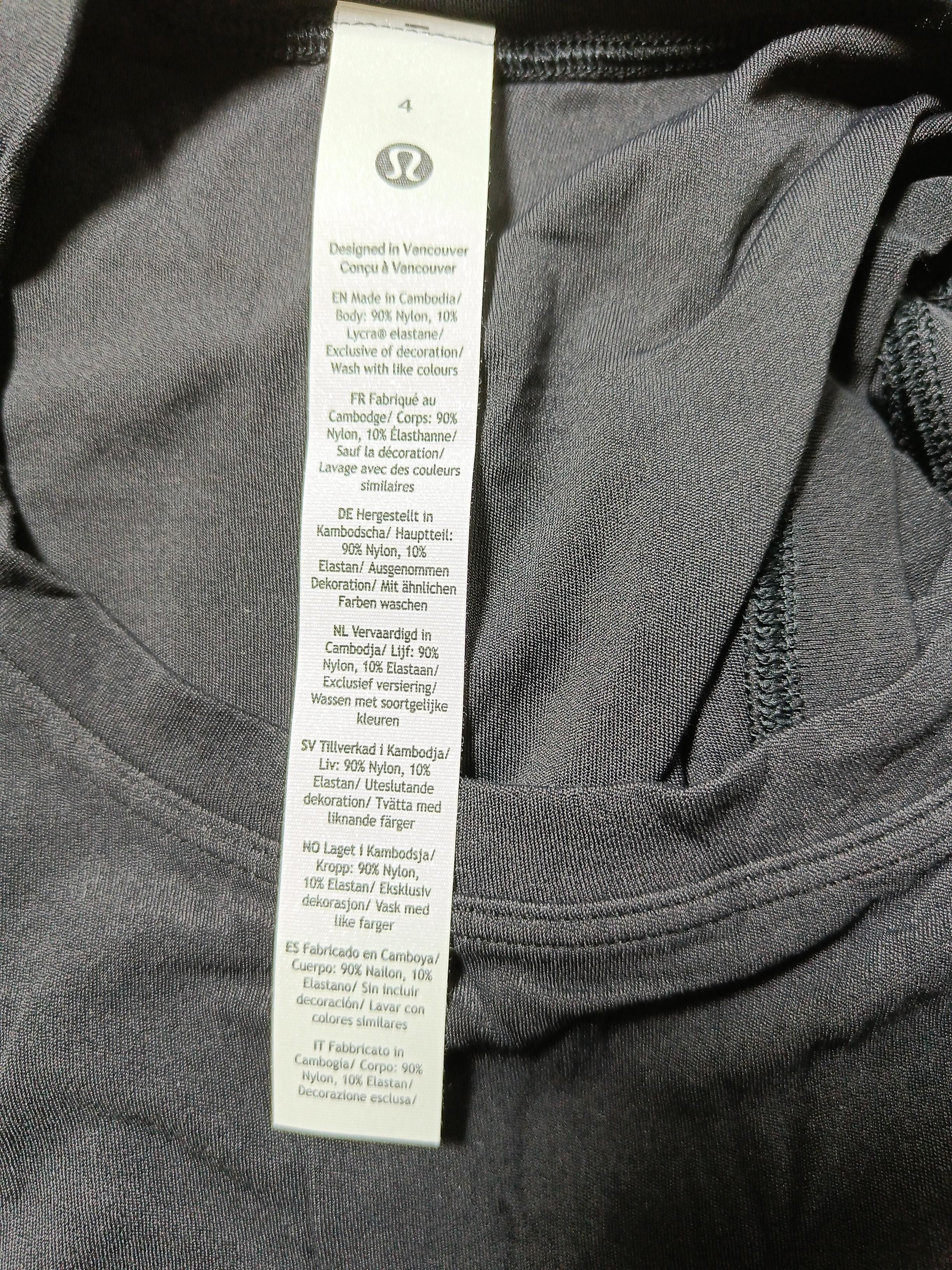 Lululemon Women's T-Shirt UK 8 Black Nylon with Elastane Sleeveless Basic - Image 6