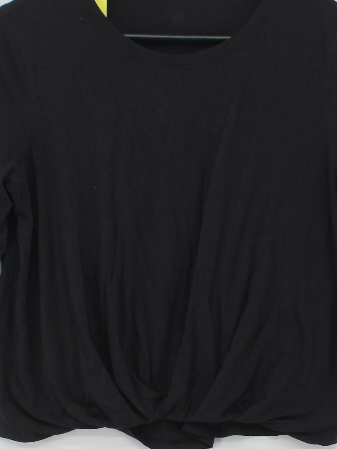 Lululemon Women's Top S Black 100% Other Long Sleeve Round Neck Cropped - Image 3