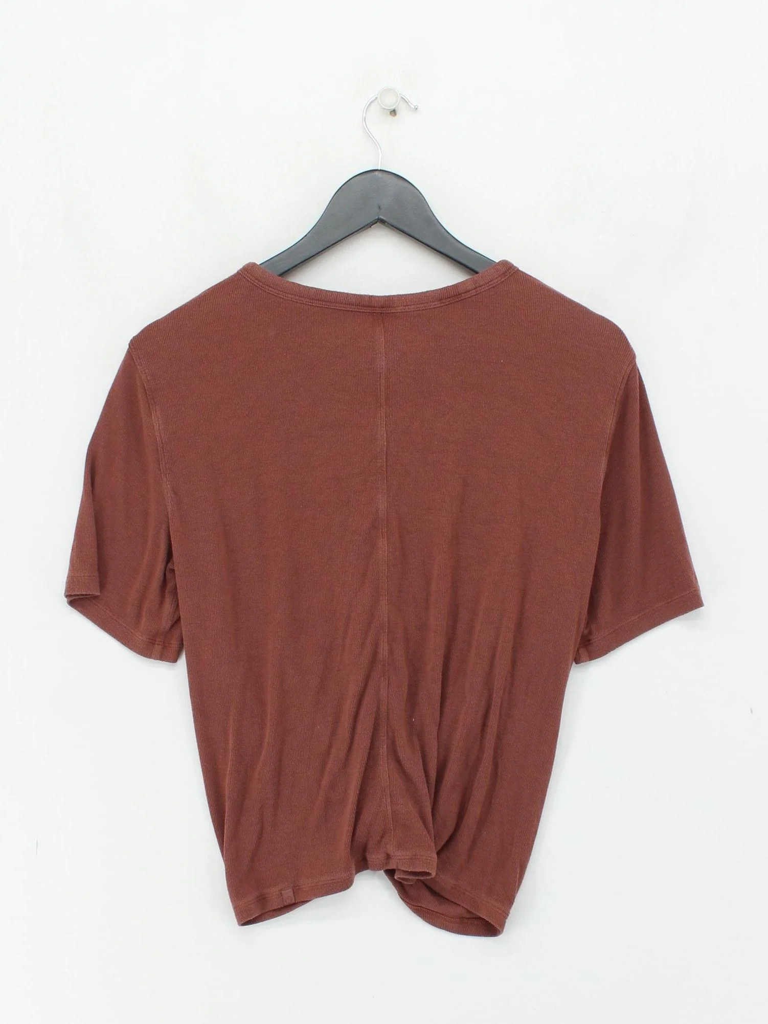 Lululemon Women's Top UK 8 Brown 100% Other Short Sleeve Round Neck Basic - Image 2