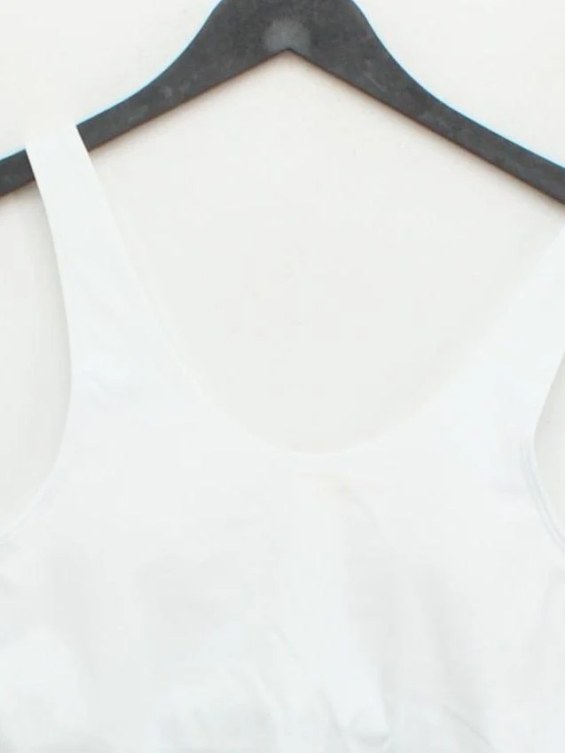 Lululemon Women's Top UK 8 White Nylon with Spandex Cropped - Image 3