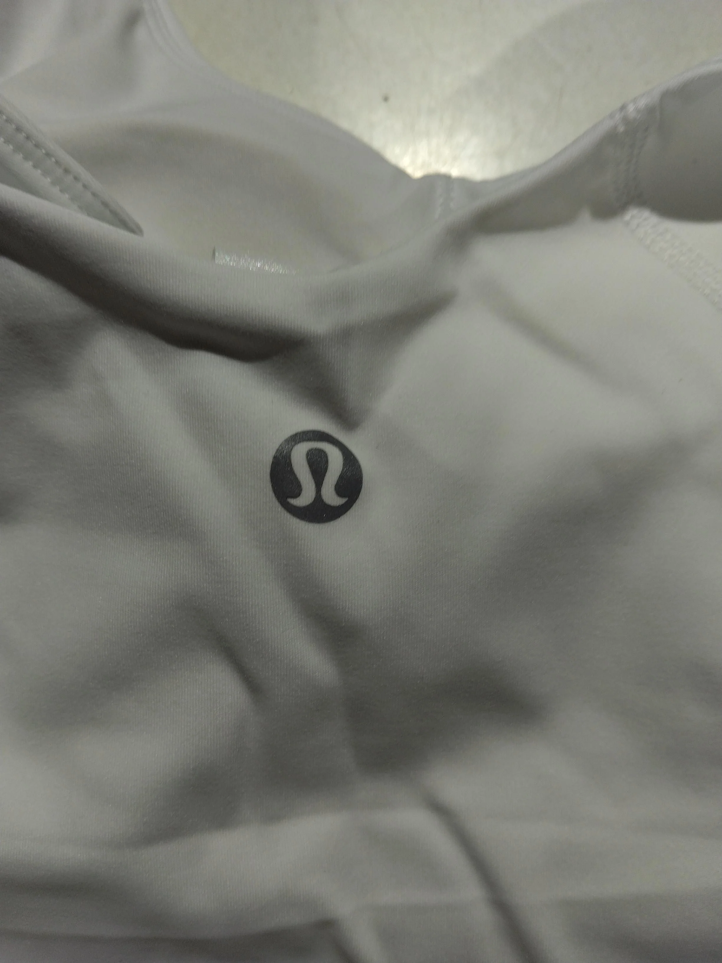 Lululemon Women's Top UK 8 White Nylon with Spandex Cropped - Image 6