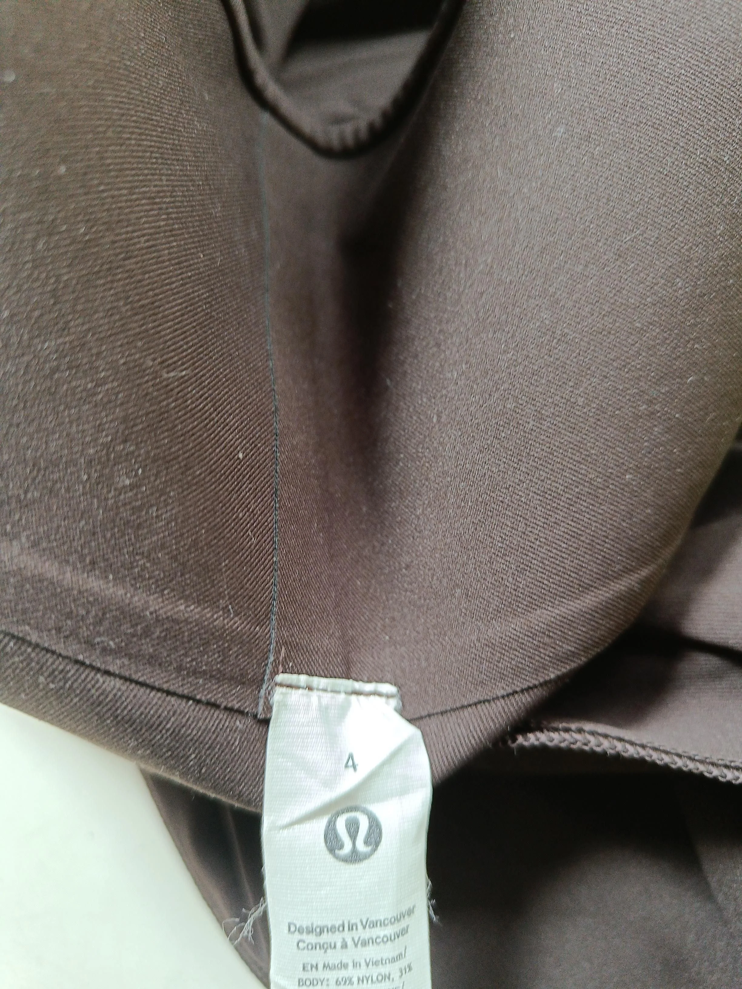 Lululemon Women's Trousers UK 8 Brown Nylon with Elastane Straight Sweatpants - Image 5