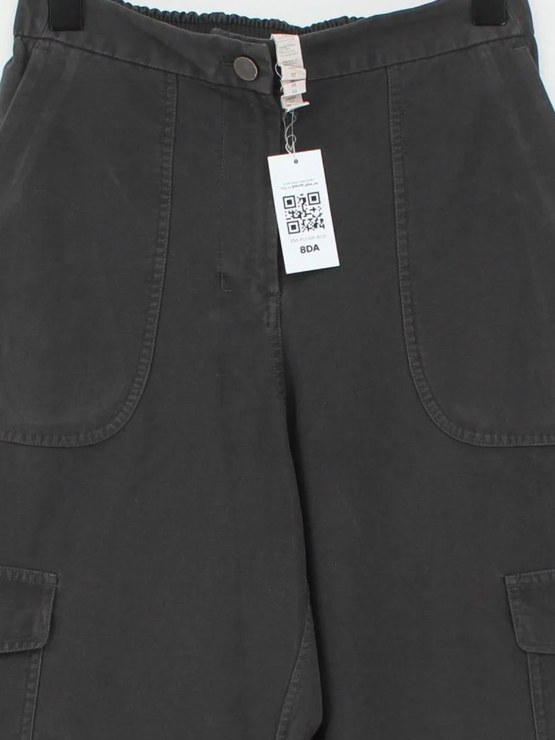 Lululemon Women's Trousers W 27 in Grey Cotton with Elastane Tapered Cargo - Image 3