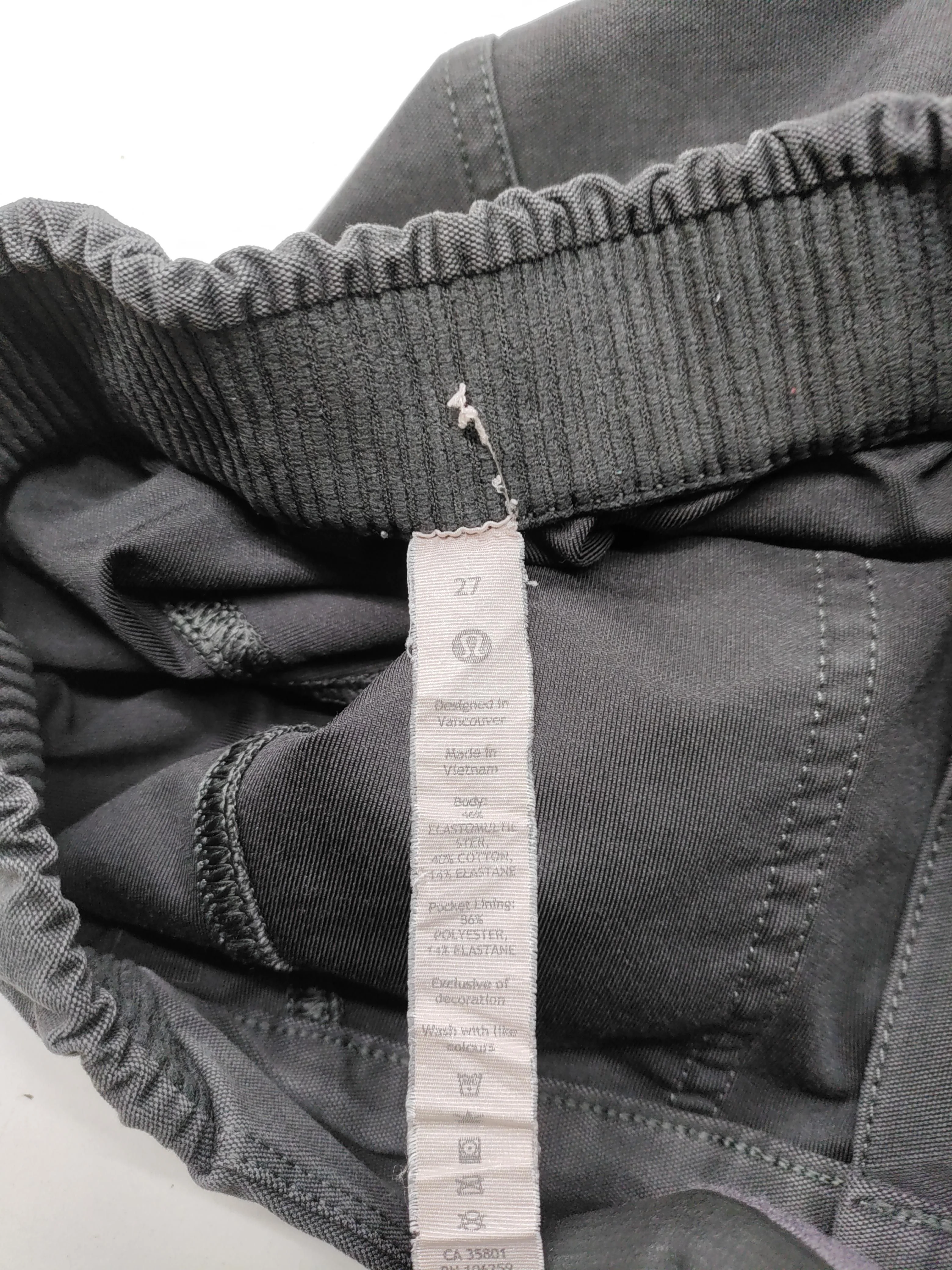 Lululemon Women's Trousers W 27 in Grey Cotton with Elastane Tapered Cargo - Image 6