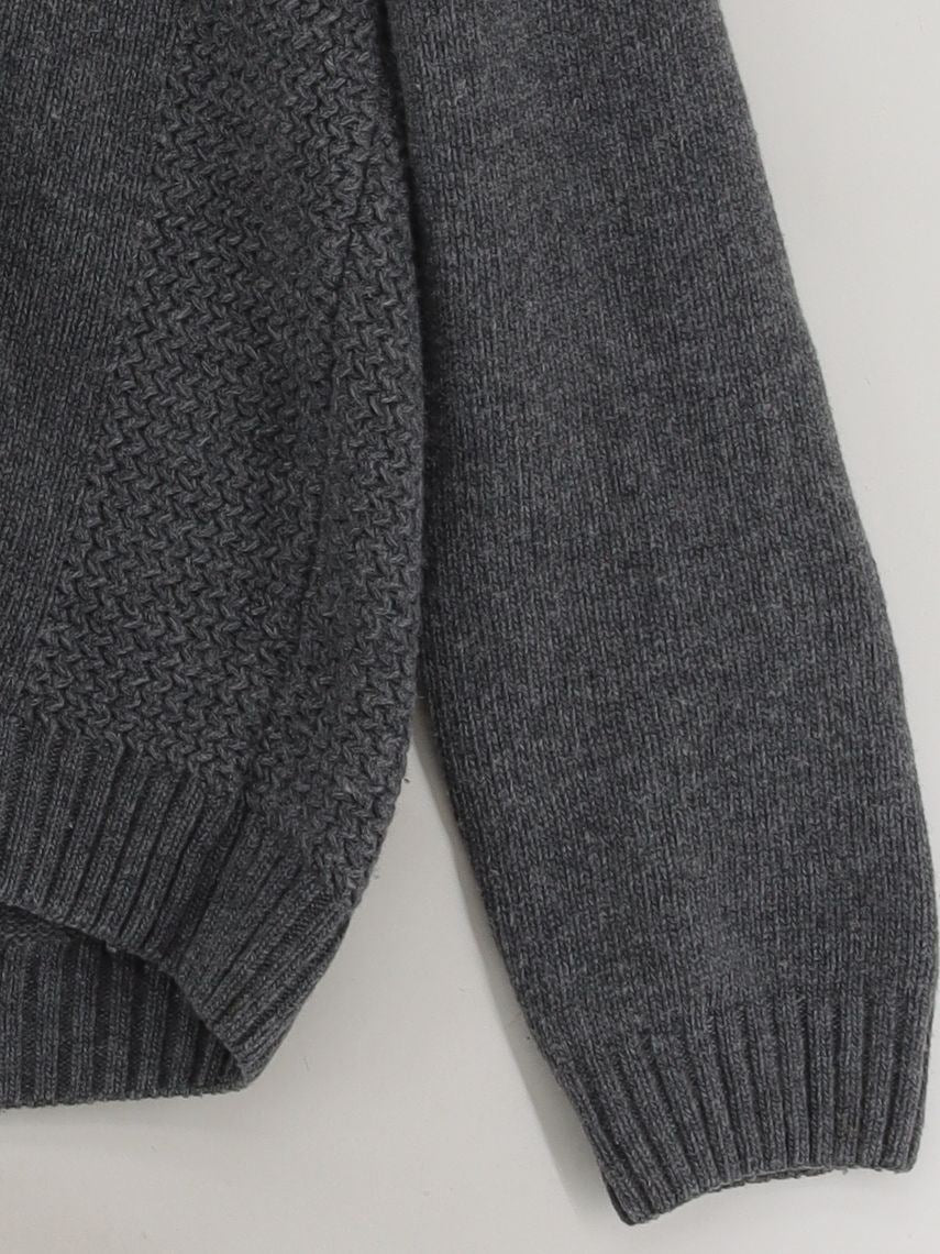 Lyle & Scott Men's Cardigan M Grey Wool with Polyamide Collared Cardigan - Image 4