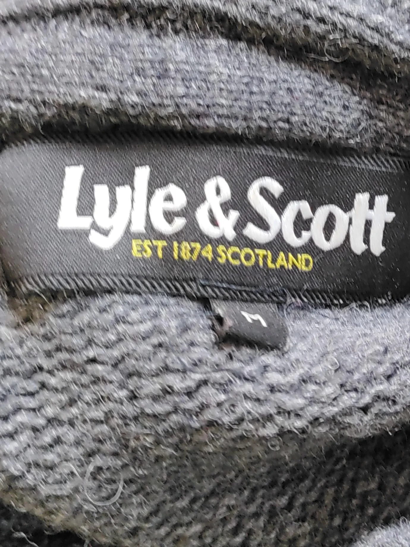 Lyle & Scott Men's Cardigan M Grey Wool with Polyamide Collared Cardigan - Image 5