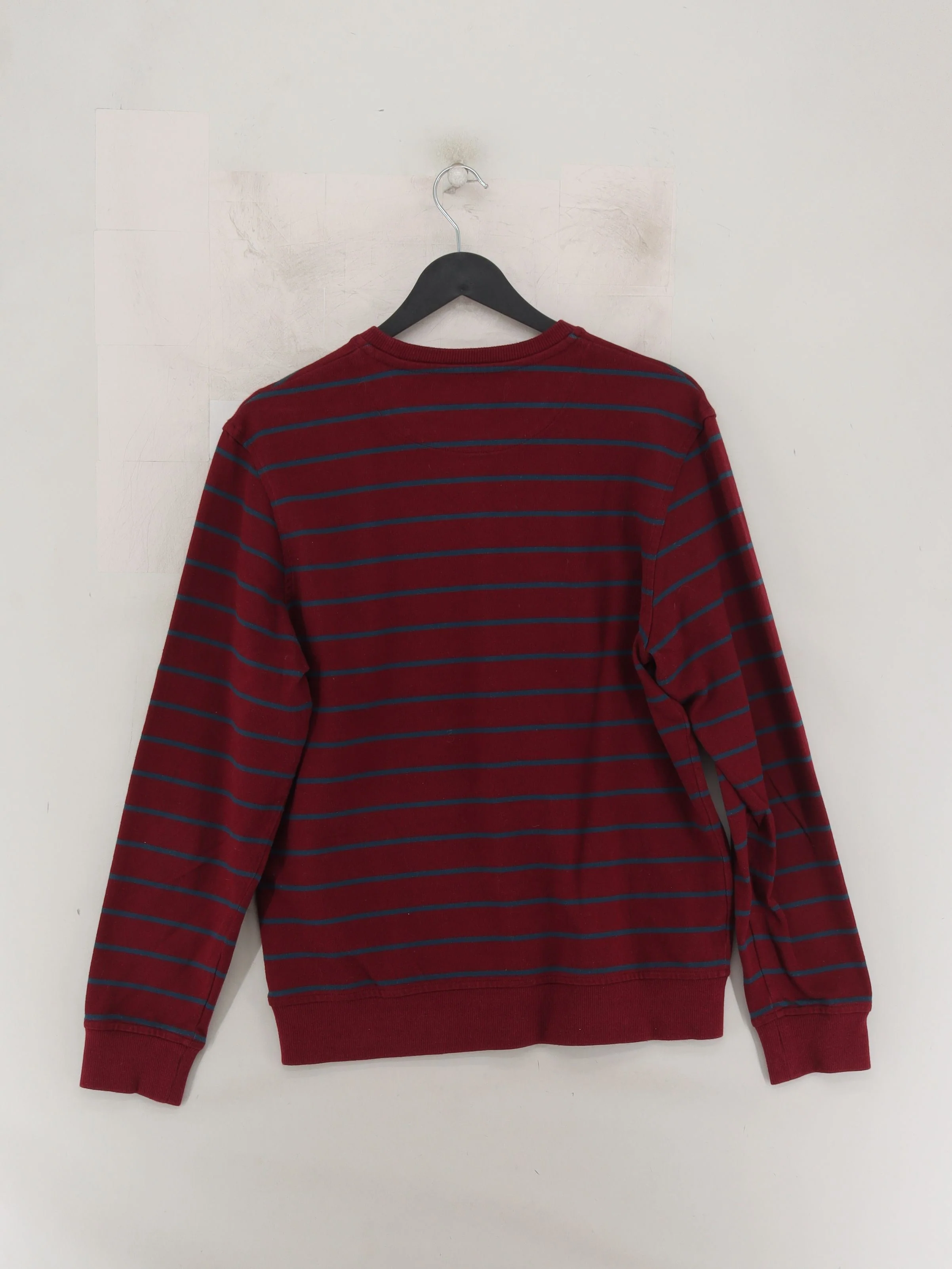 Lyle & Scott Men's Hoodie M Red Striped 100% Cotton Pullover - Image 2
