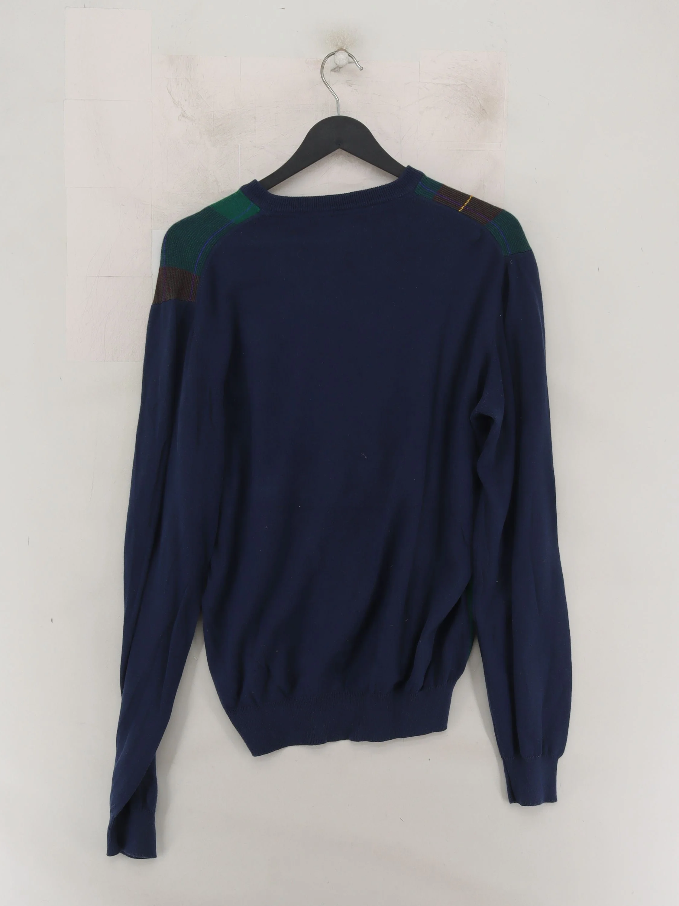 Lyle & Scott Men's Jumper M Multi Checkered 100% Cotton V-Neck Pullover - Image 2