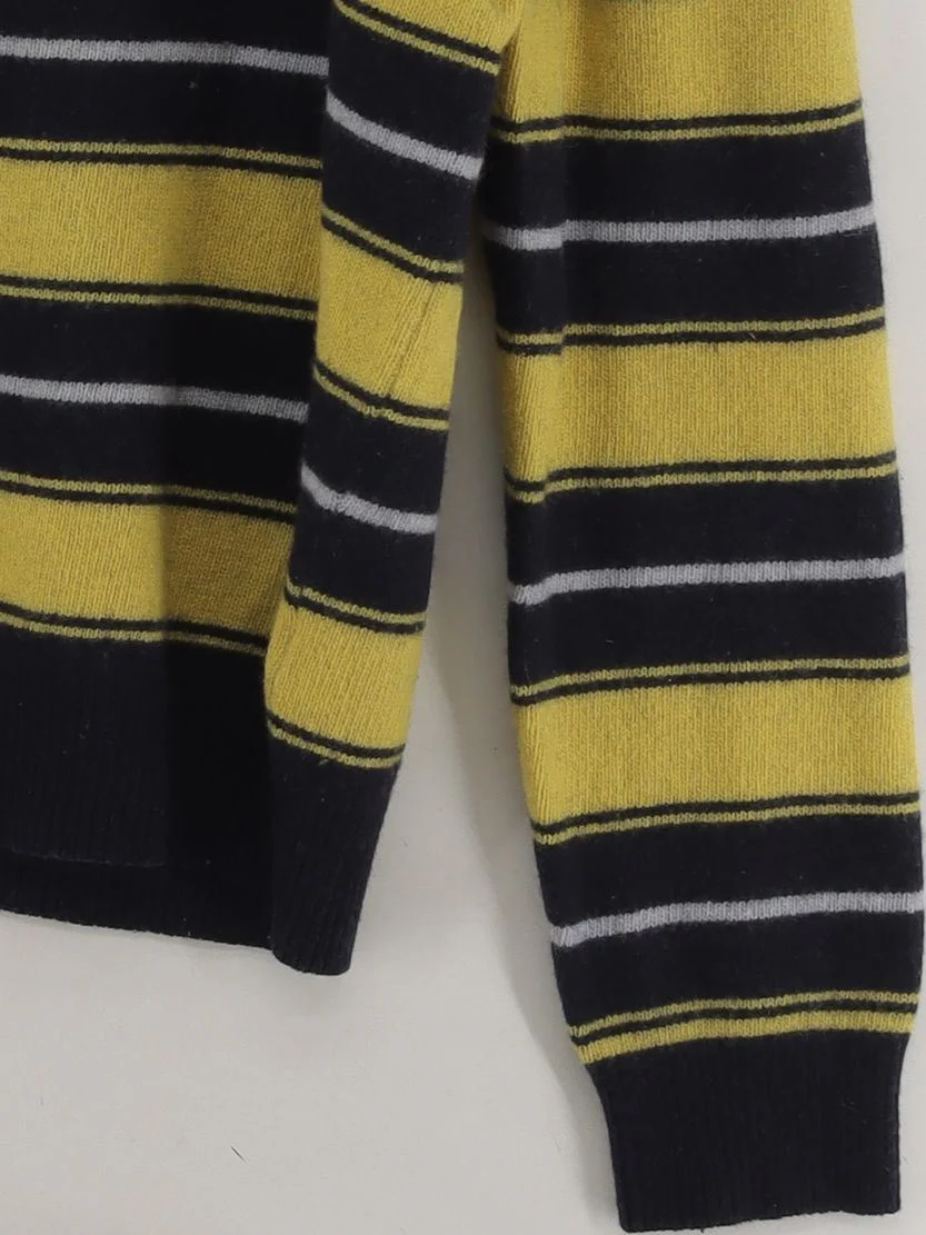 Lyle & Scott Men's Jumper M Multi Striped Wool with Polyamide Crew Neck Pullover - Image 4