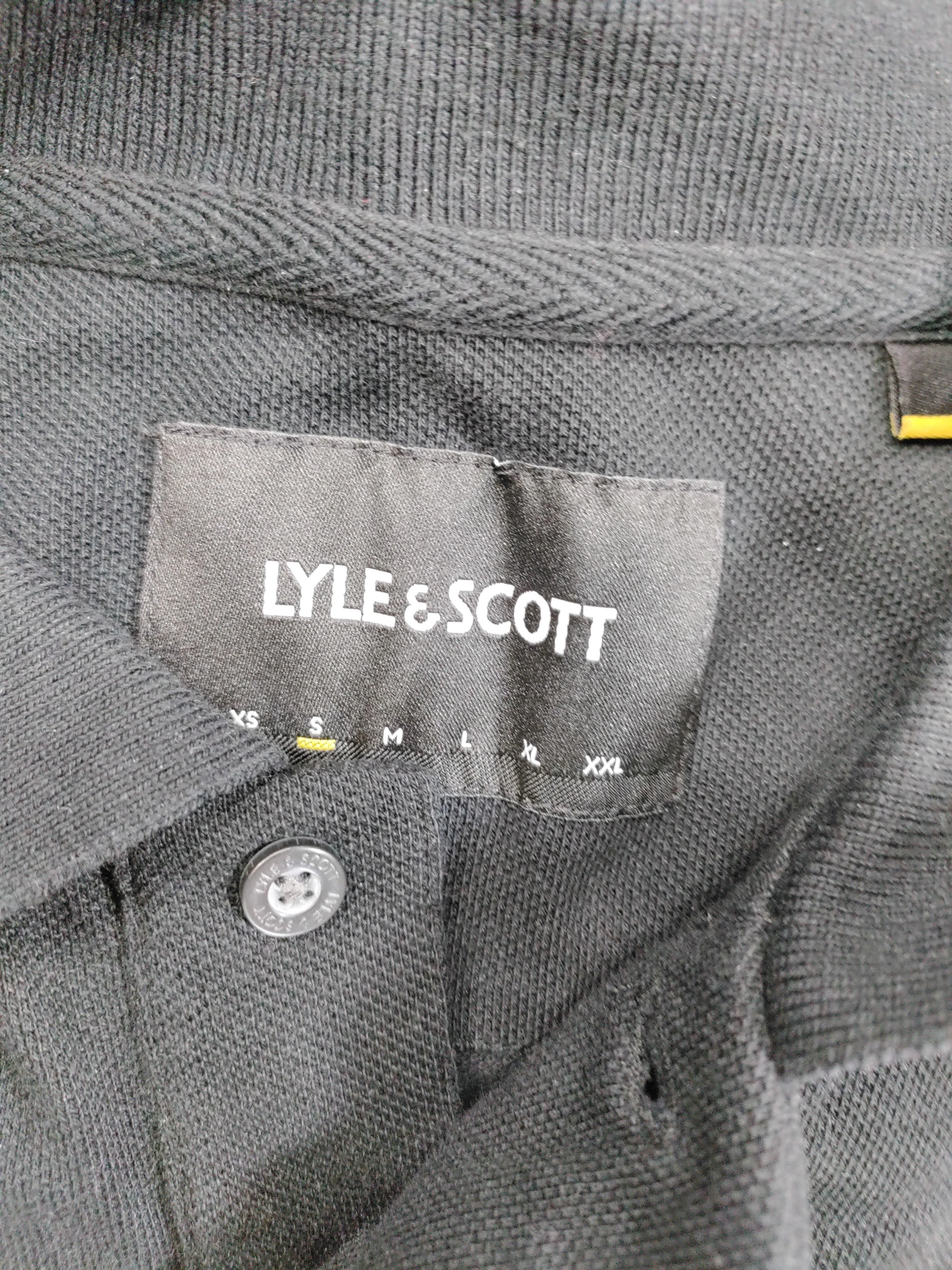 Lyle & Scott Men's Polo S Black 100% Cotton Basic - Image 5