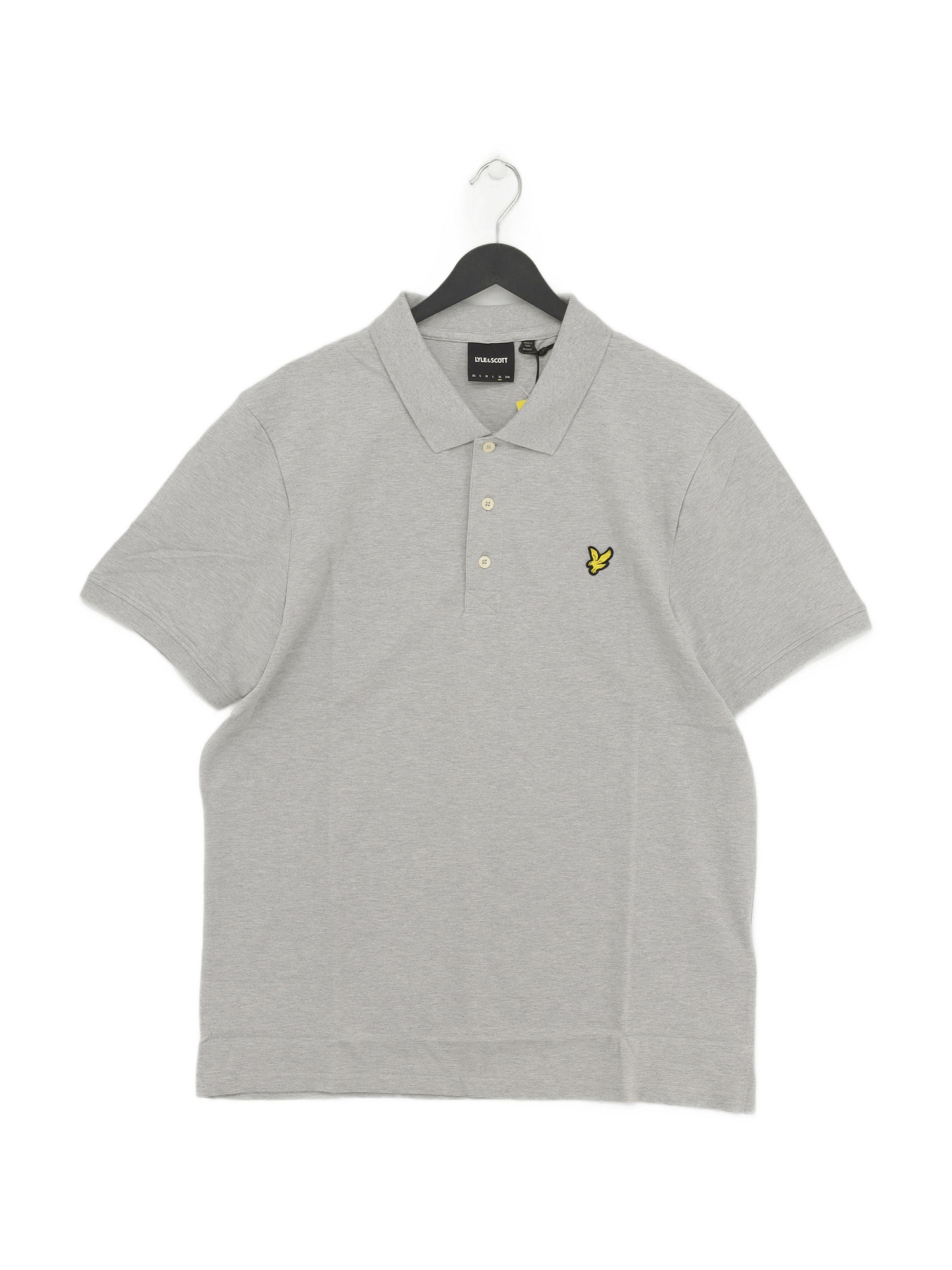 Lyle & Scott Men's Polo XL Grey Cotton with Elastane Basic New with tags