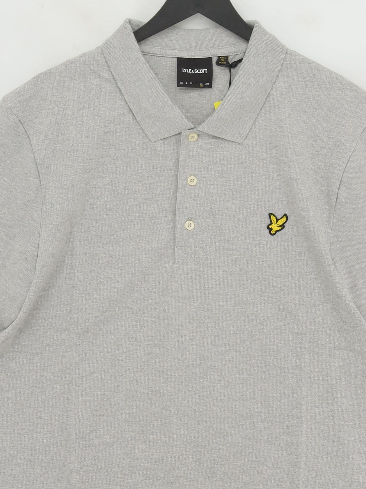 Lyle & Scott Men's Polo XL Grey Cotton with Elastane Basic New with tags - Image 3