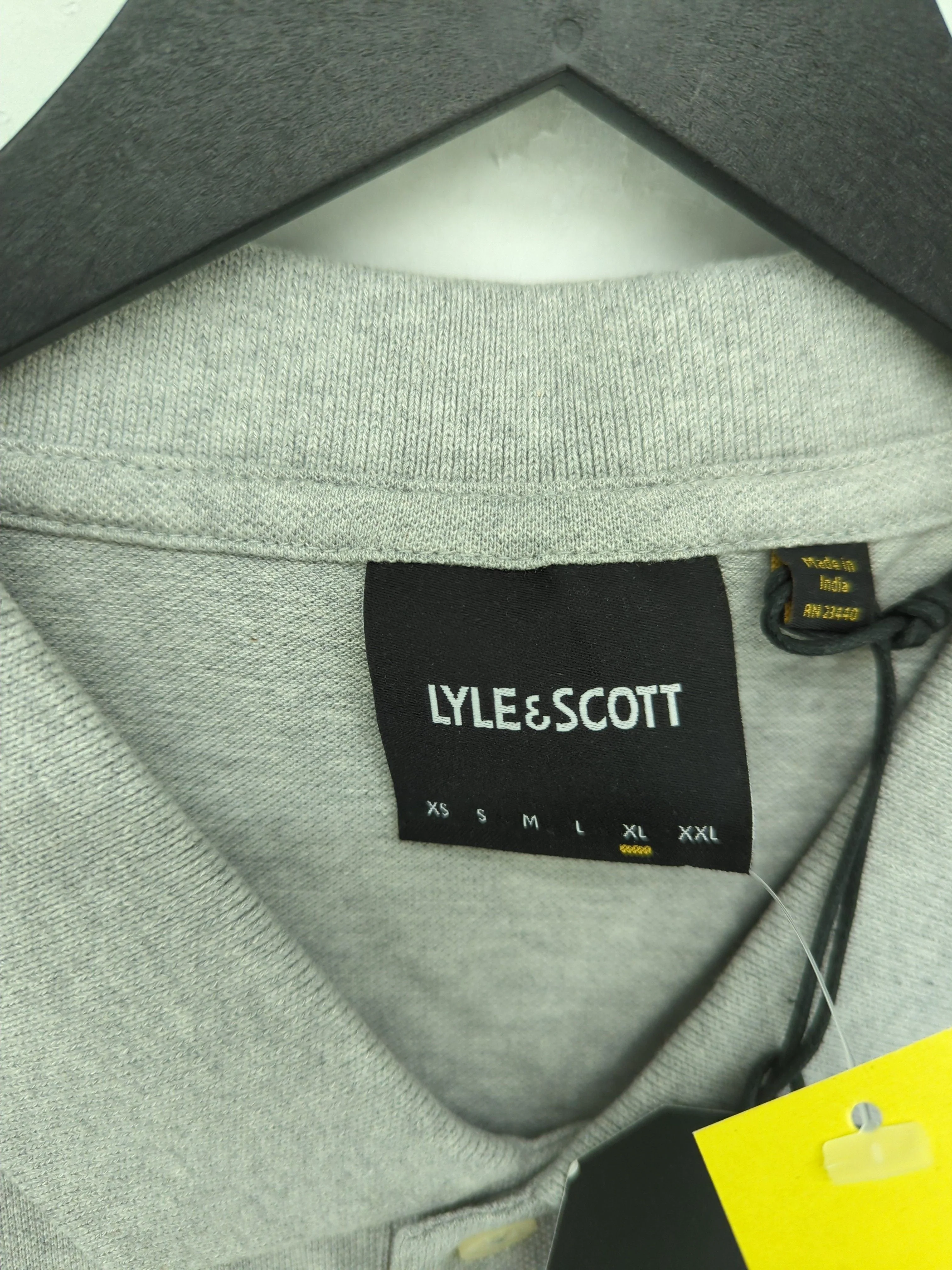 Lyle & Scott Men's Polo XL Grey Cotton with Elastane Basic New with tags - Image 5