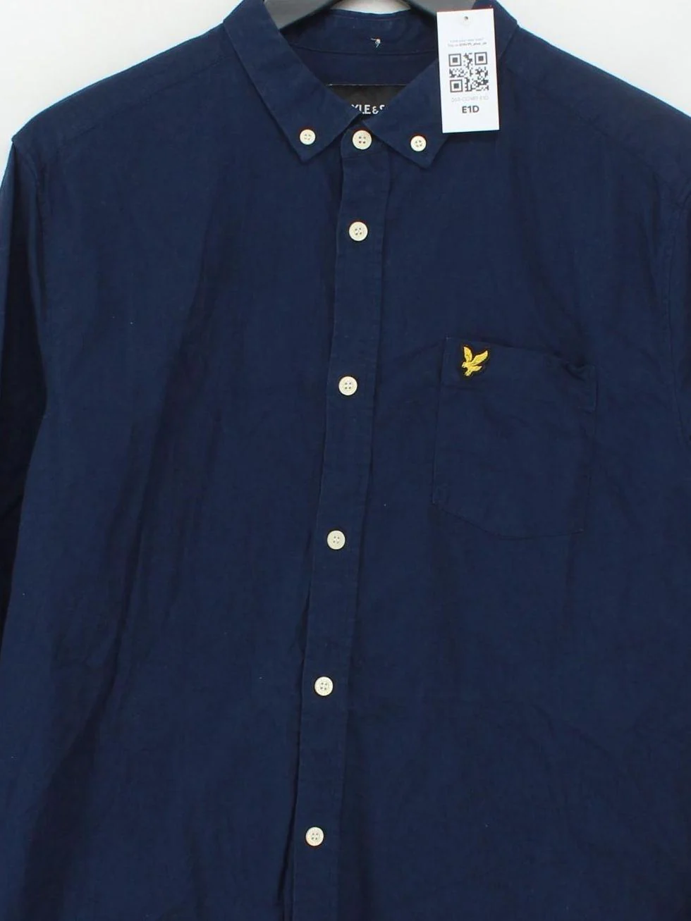 Lyle & Scott Men's Shirt L Blue Cotton with Linen Basic - Image 3