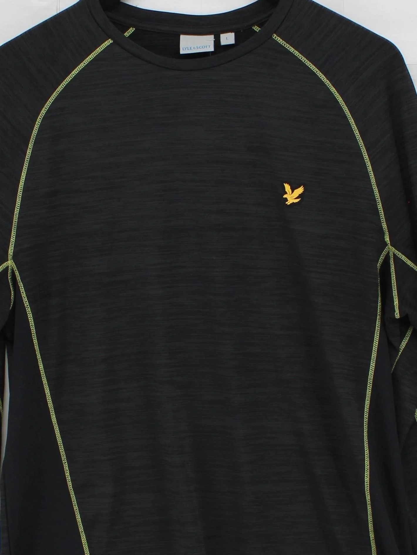 Lyle & Scott Men's T-Shirt L Grey Polyester with Elastane Round Neck Basic - Image 3