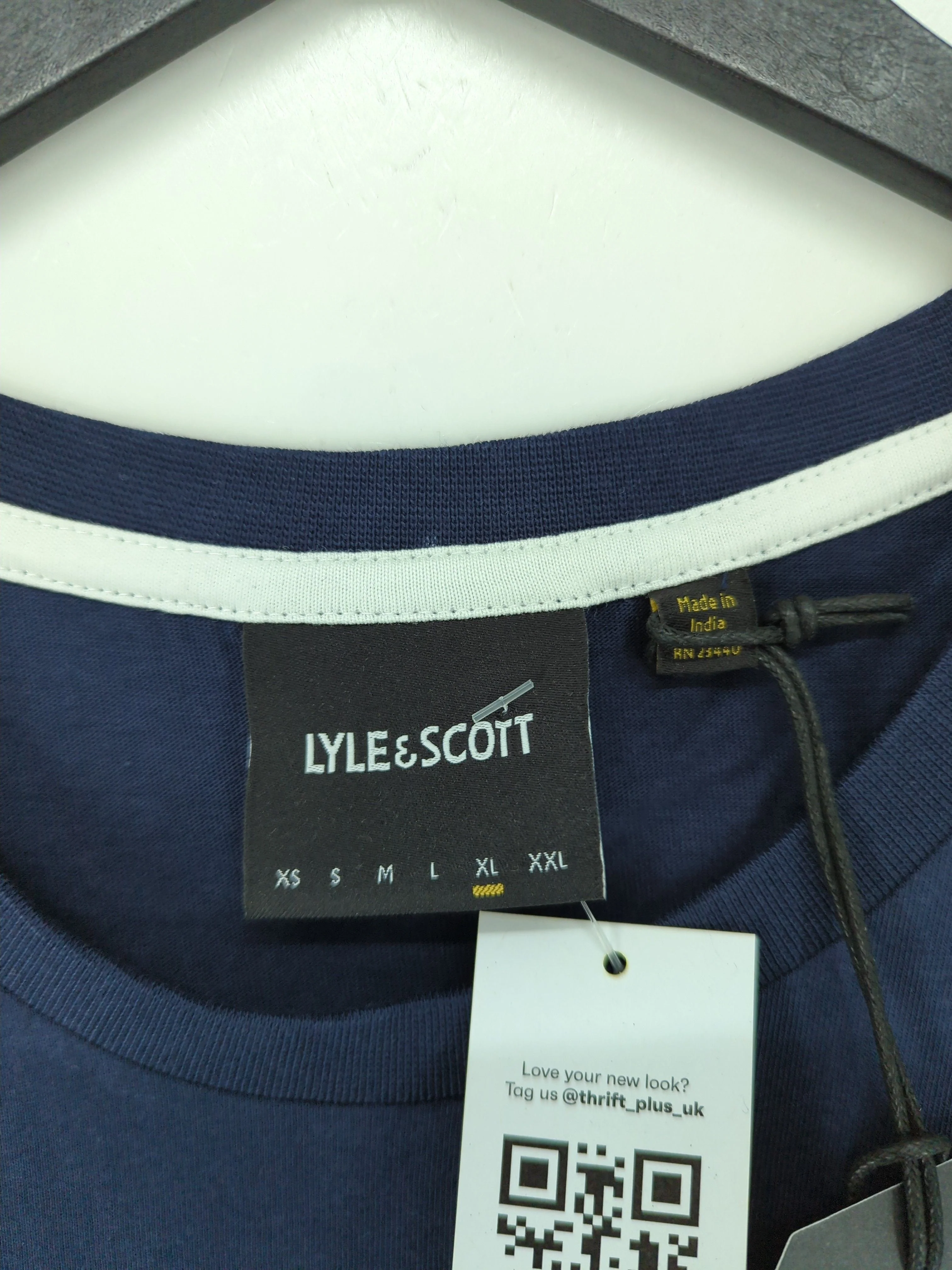 Lyle & Scott Men's T-Shirt XL Blue 100% Cotton Basic New with tags - Image 5