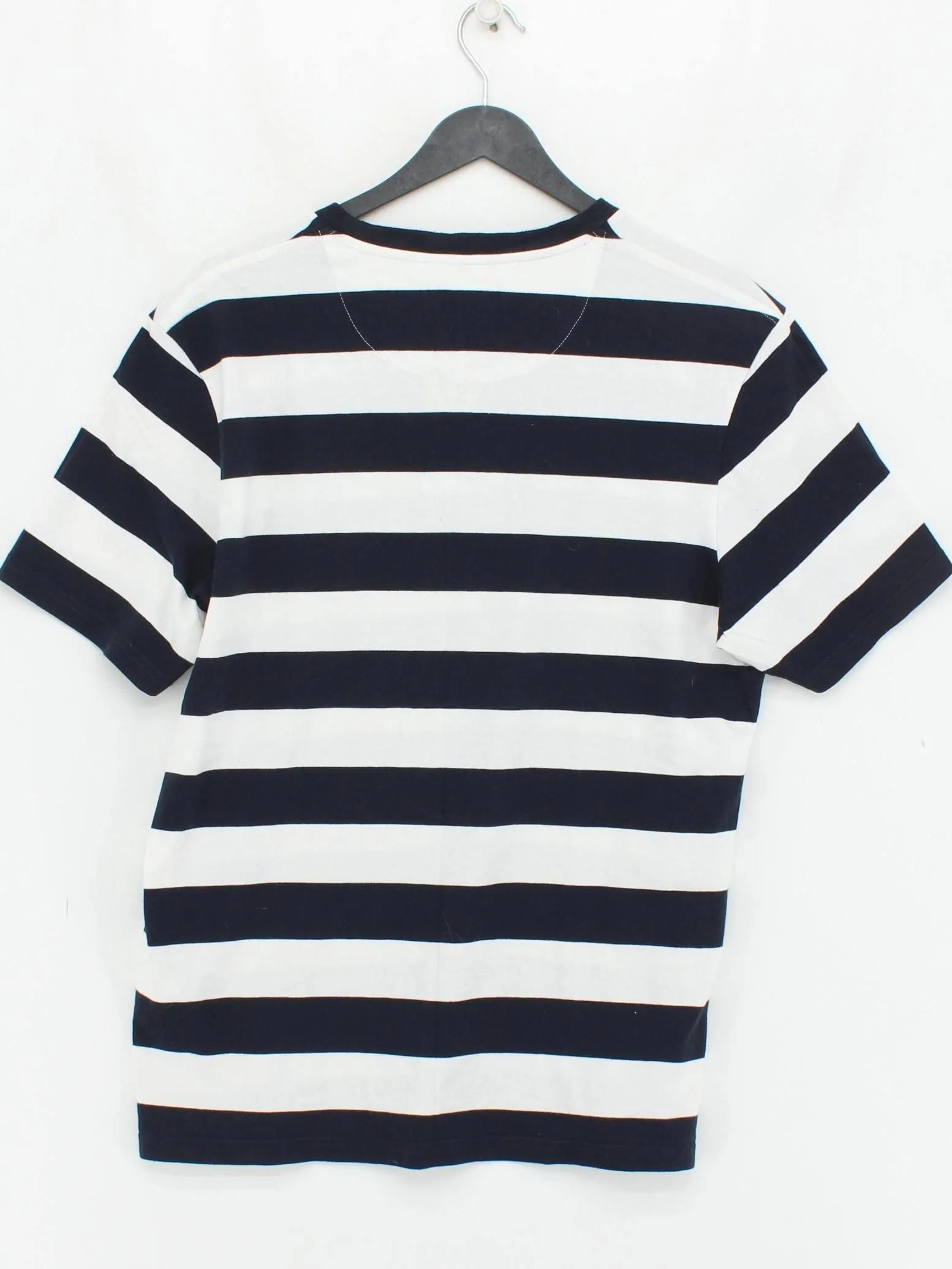 Lyle & Scott Men's T-Shirt XL Blue Striped 100% Cotton Basic - Image 2