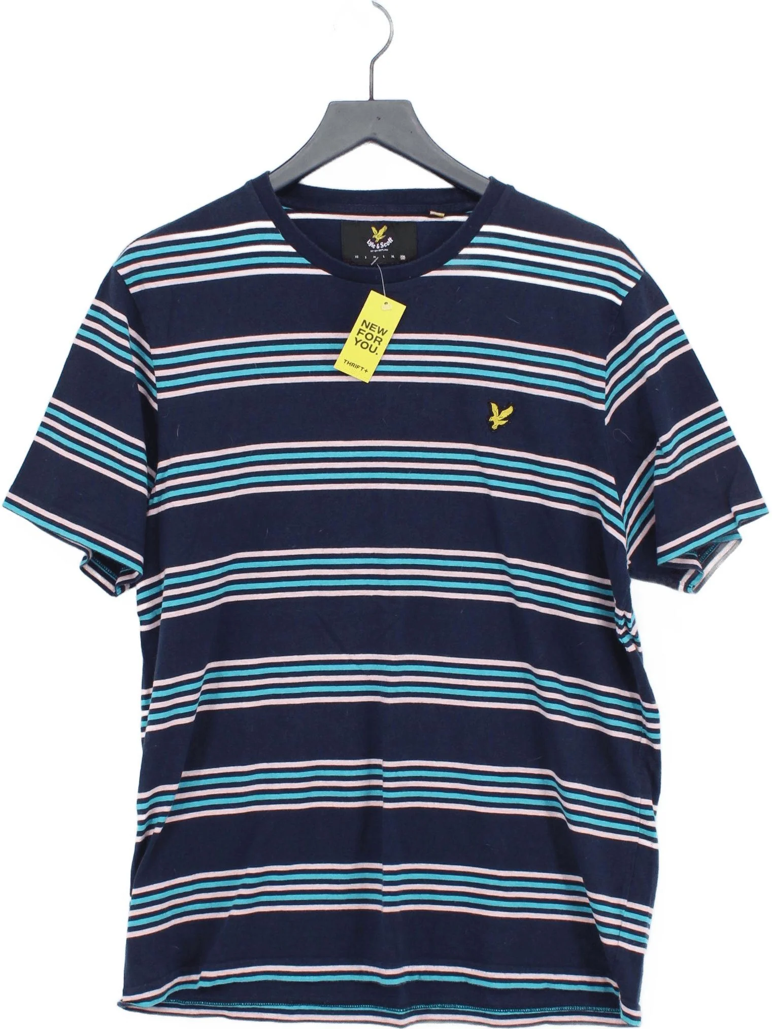 Lyle & Scott Men's T-Shirt XXL Multi Striped 100% Cotton Basic