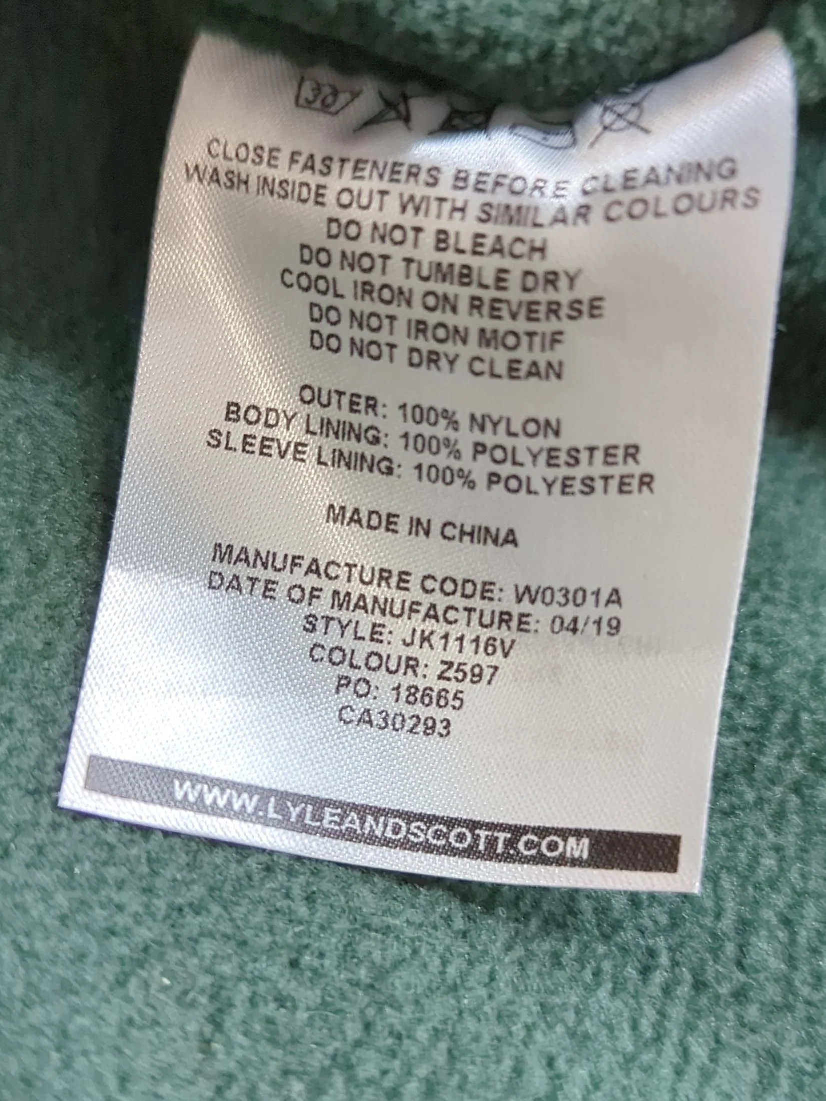 Lyle & Scott Windbreaker jacket green - Image 6
