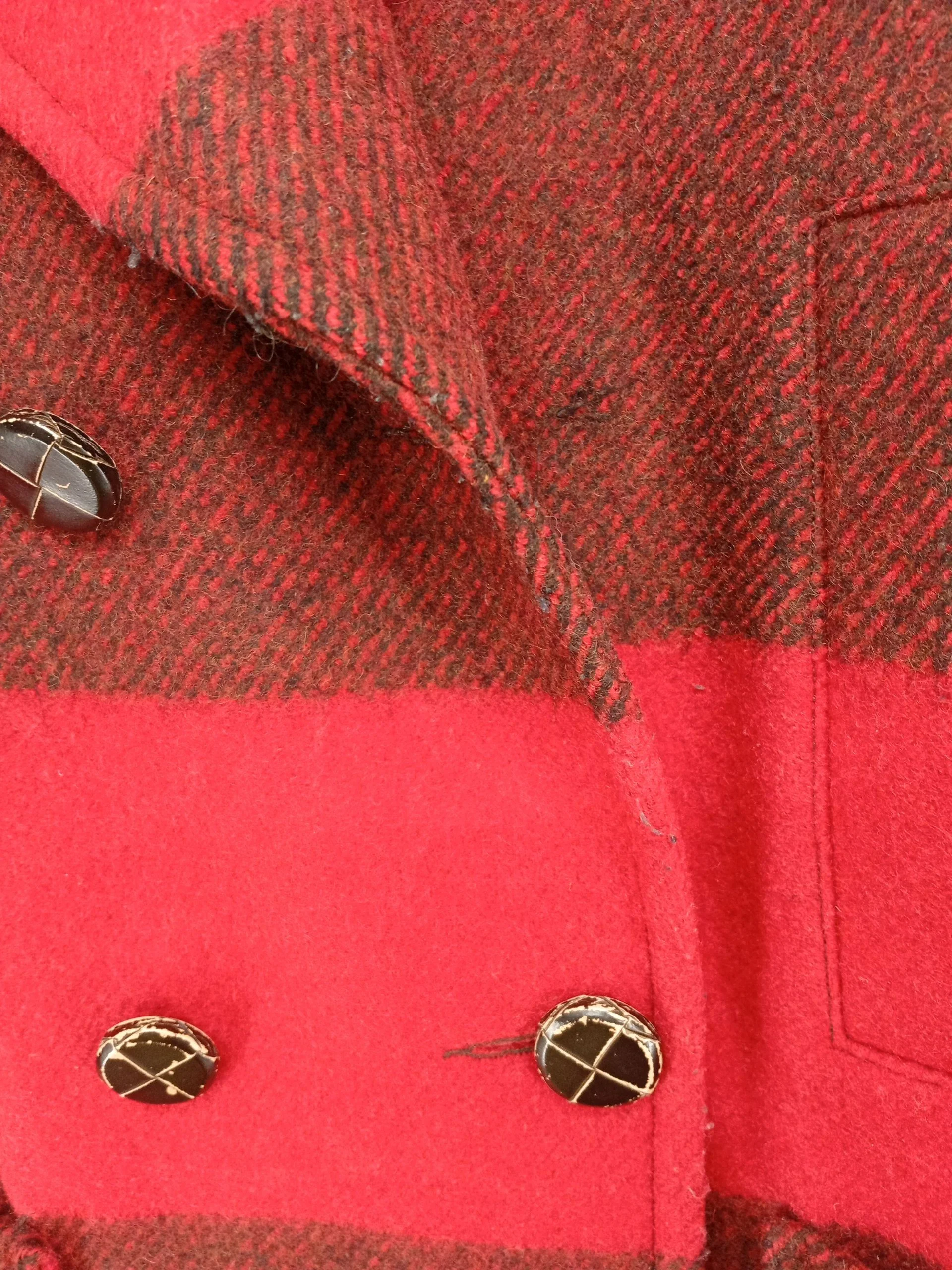 M.i.h Jeans Women's Coat M Red Striped 100% Wool Overcoat - Image 6
