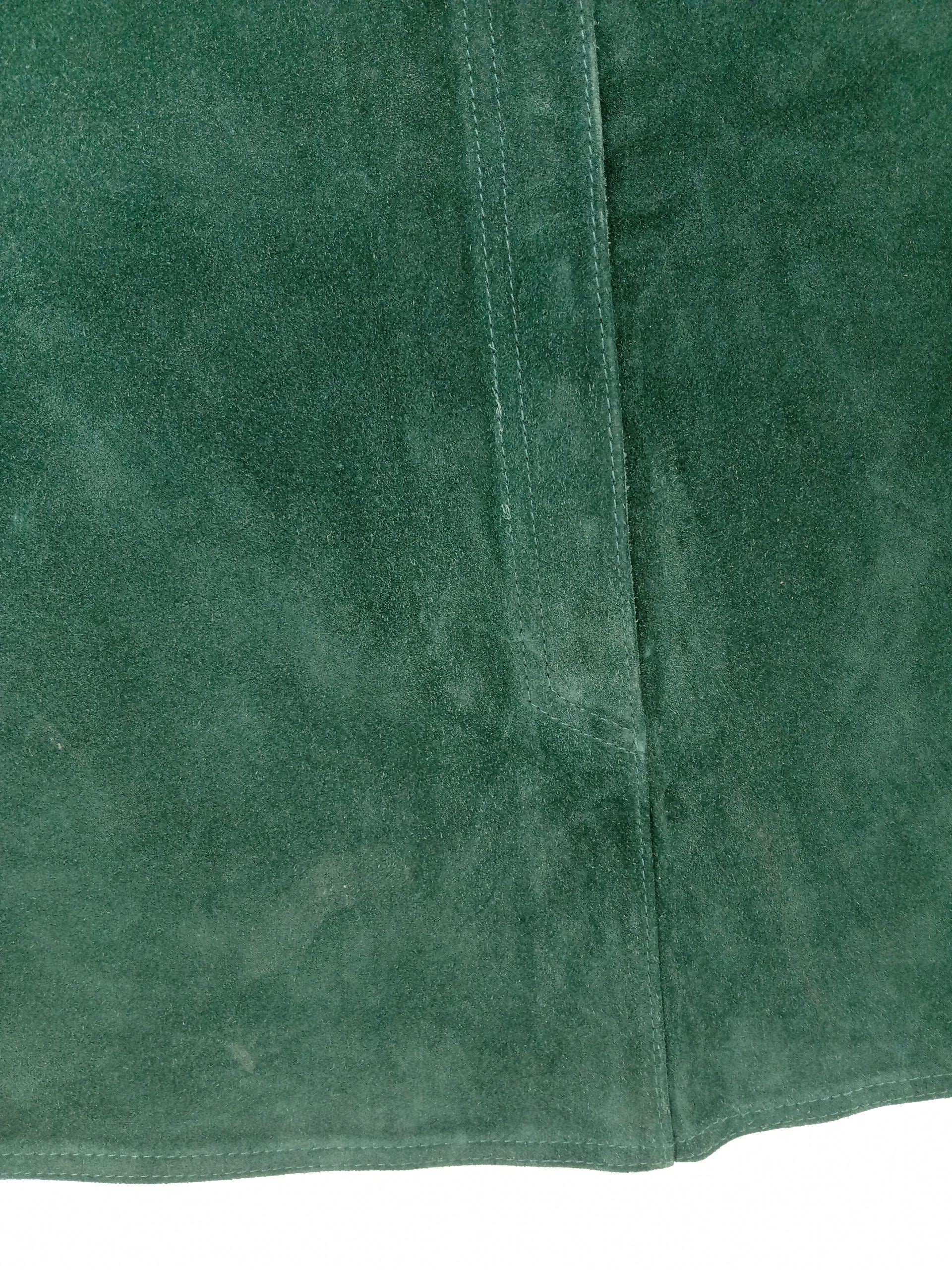 M.i.h Jeans Women's Mini Skirt S Green 100% Suede Short Mini - Image 5