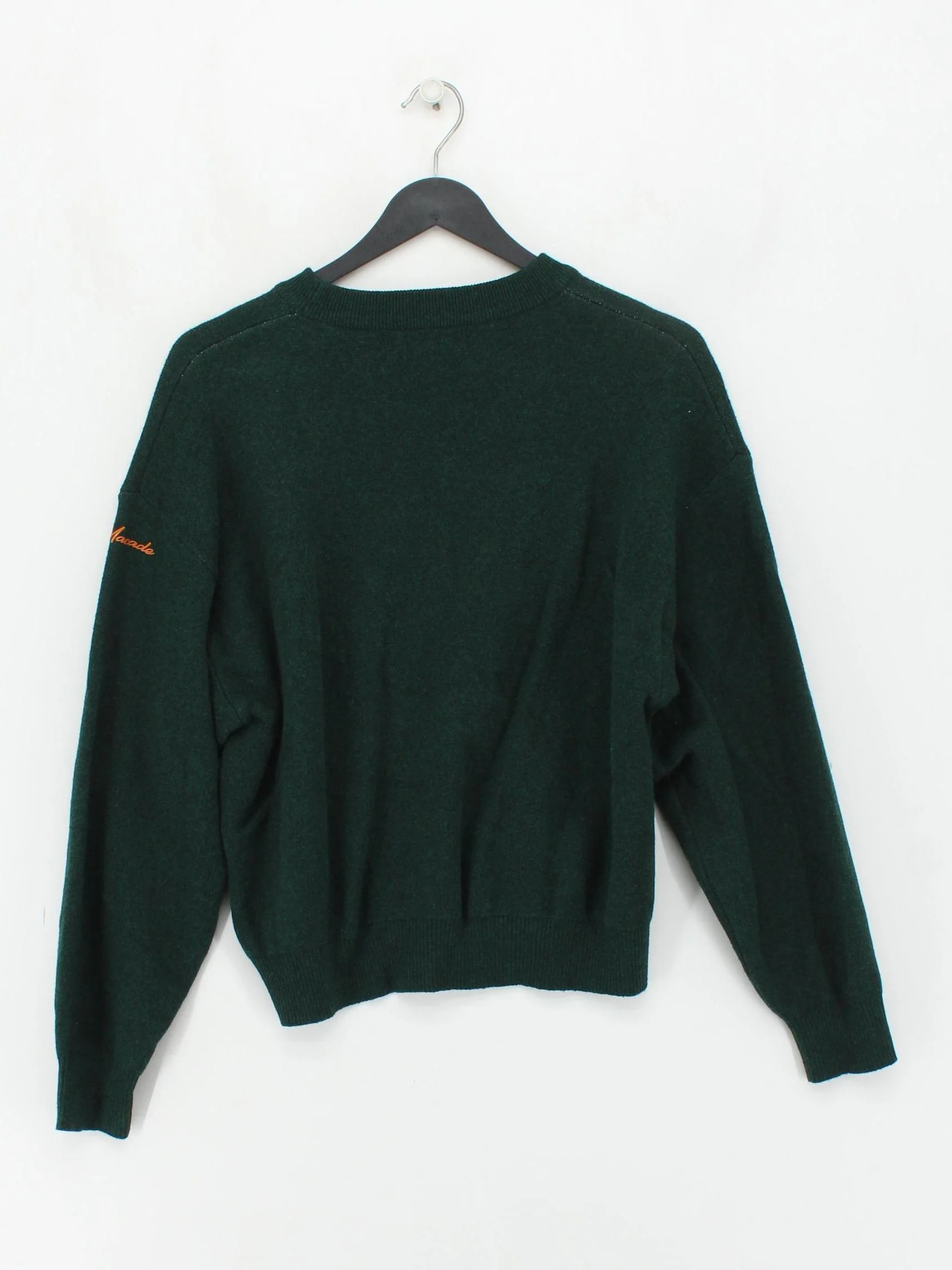 Macade Men's Jumper M Green Graphic Cotton with Cashmere Crew Neck Pullover - Image 2