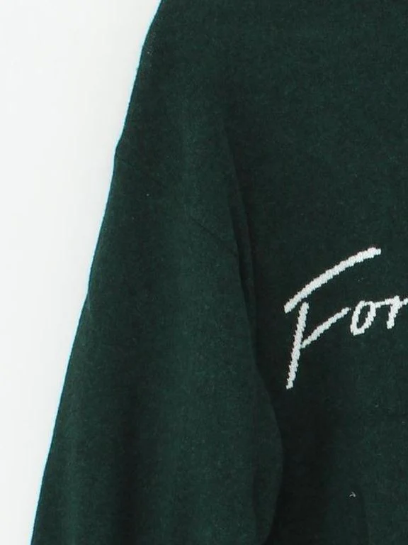 Macade Men's Jumper M Green Graphic Cotton with Cashmere Crew Neck Pullover - Image 4