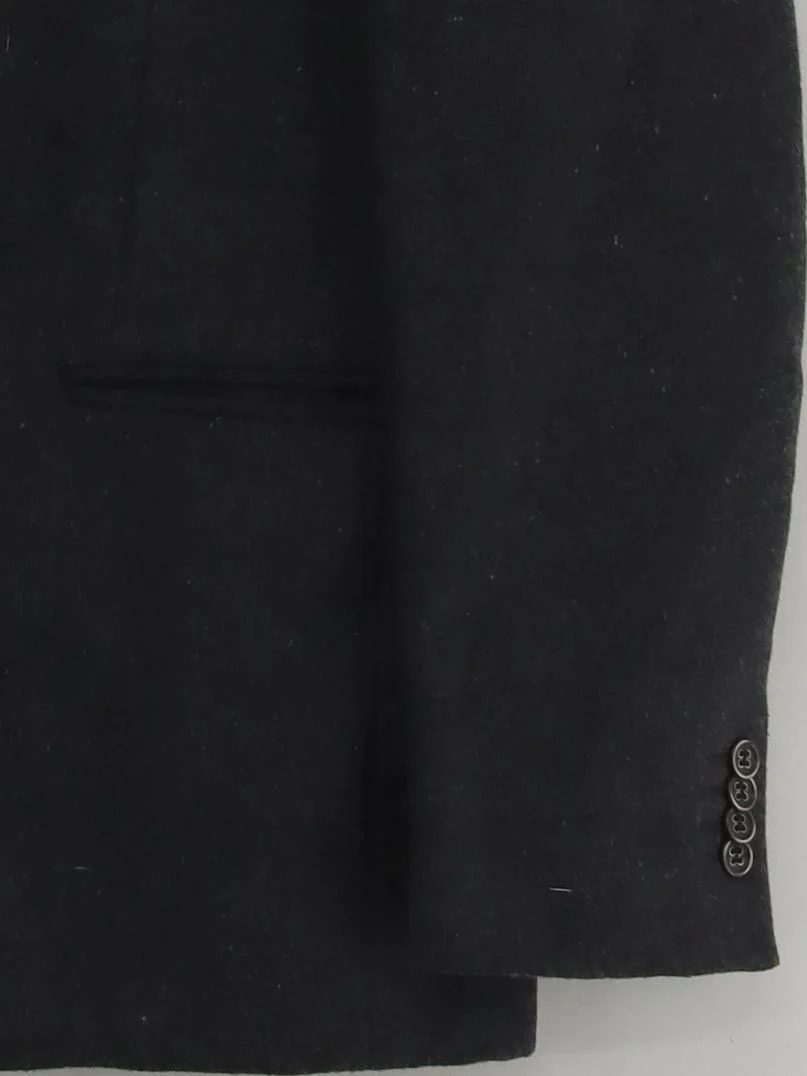 Made In Italy Men's Blazer Chest: 44 in Grey Wool - Image 4
