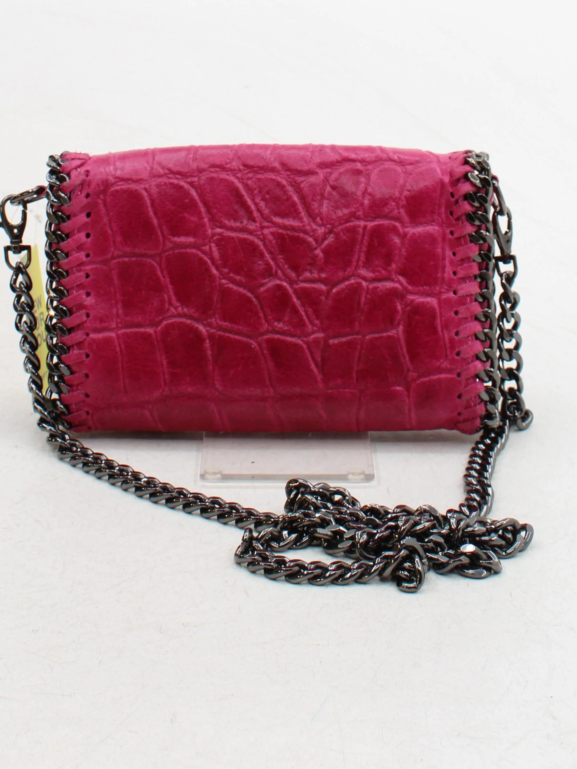 Made In Italy Women's Bag Pink Animal Print 100% Leather Crossbody - Image 2