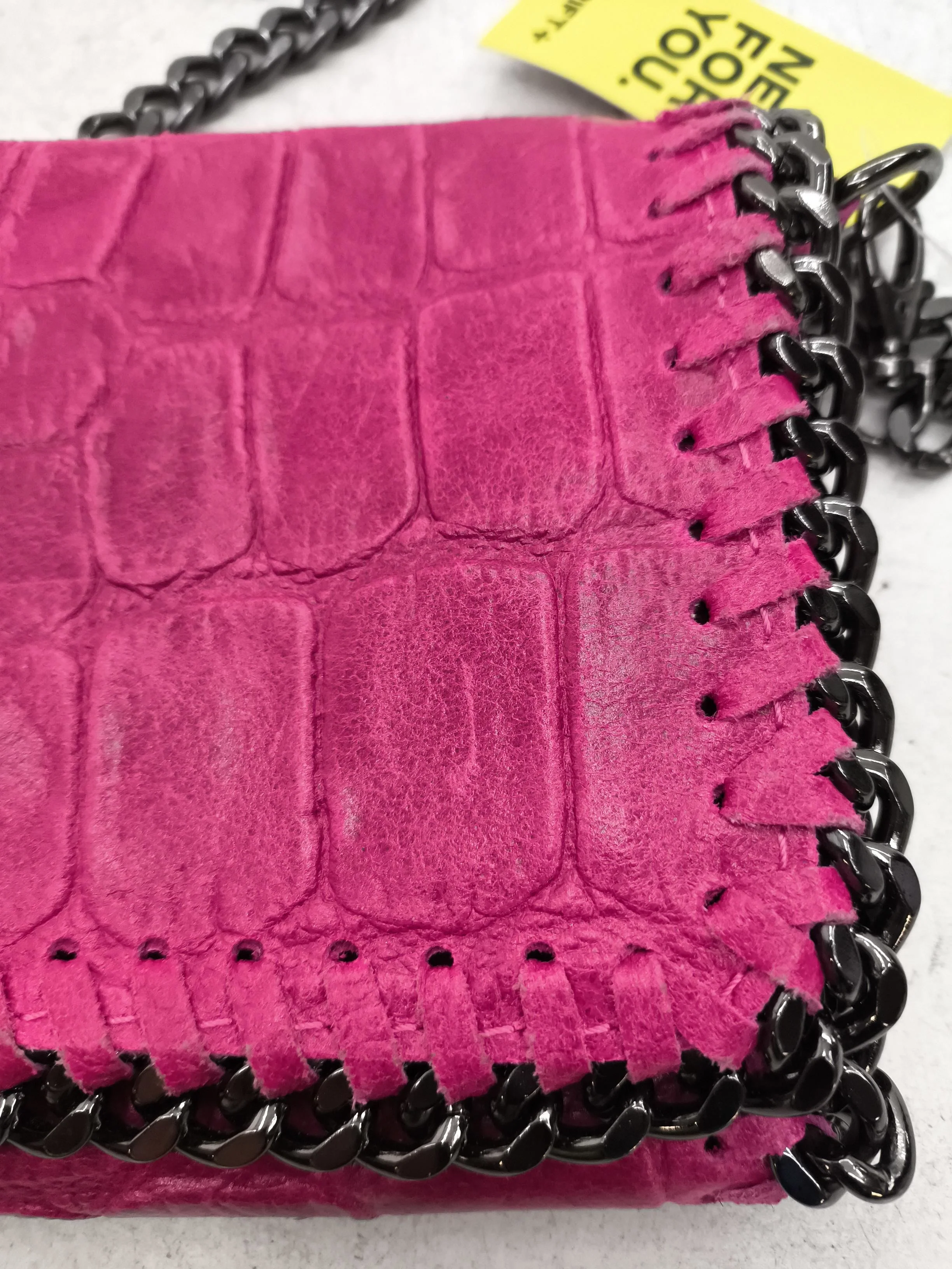 Made In Italy Women's Bag Pink Animal Print 100% Leather Crossbody - Image 3