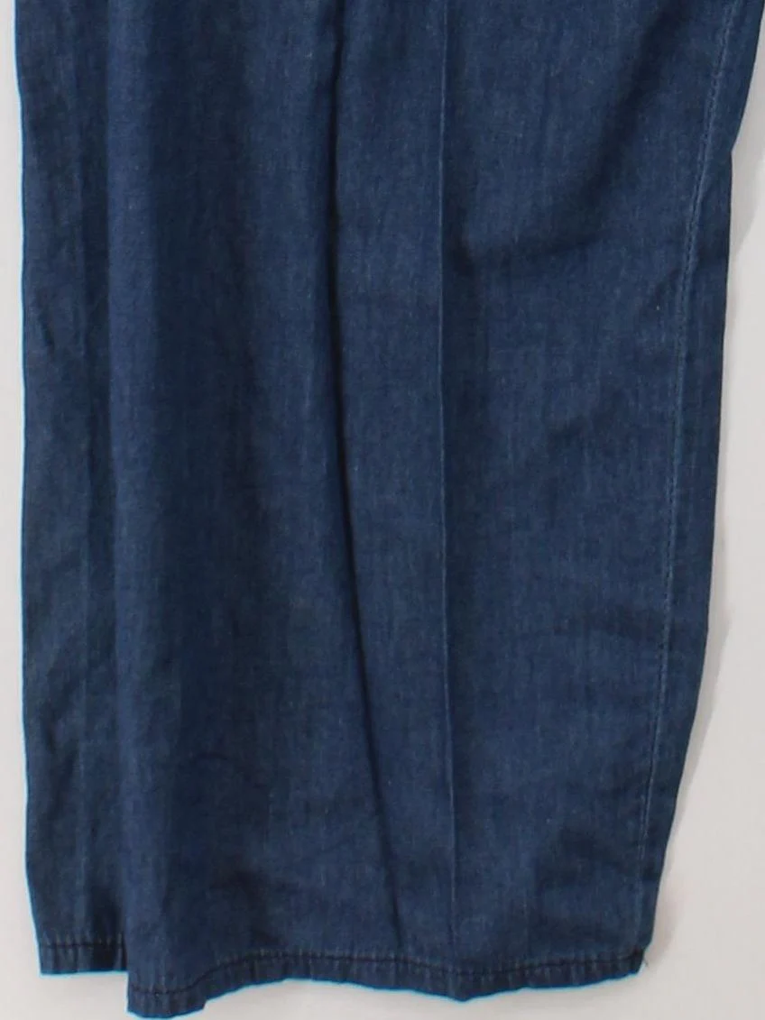 Made In Italy Women's Jumpsuit M Blue 100% Cotton Wide-Leg Jumpsuit - Image 4