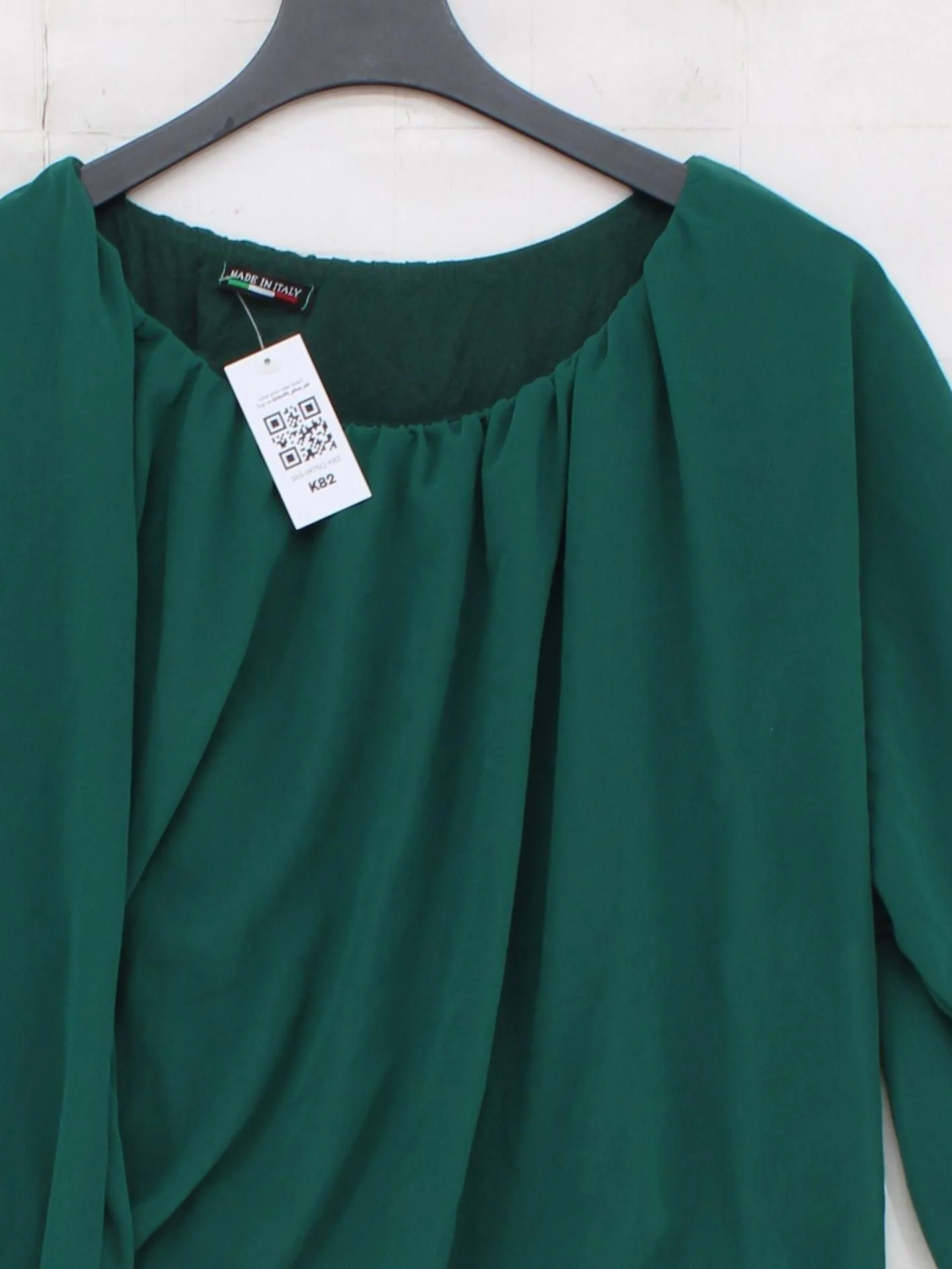 Made In Italy Women's Top L Green Viscose with Elastane Basic - Image 3