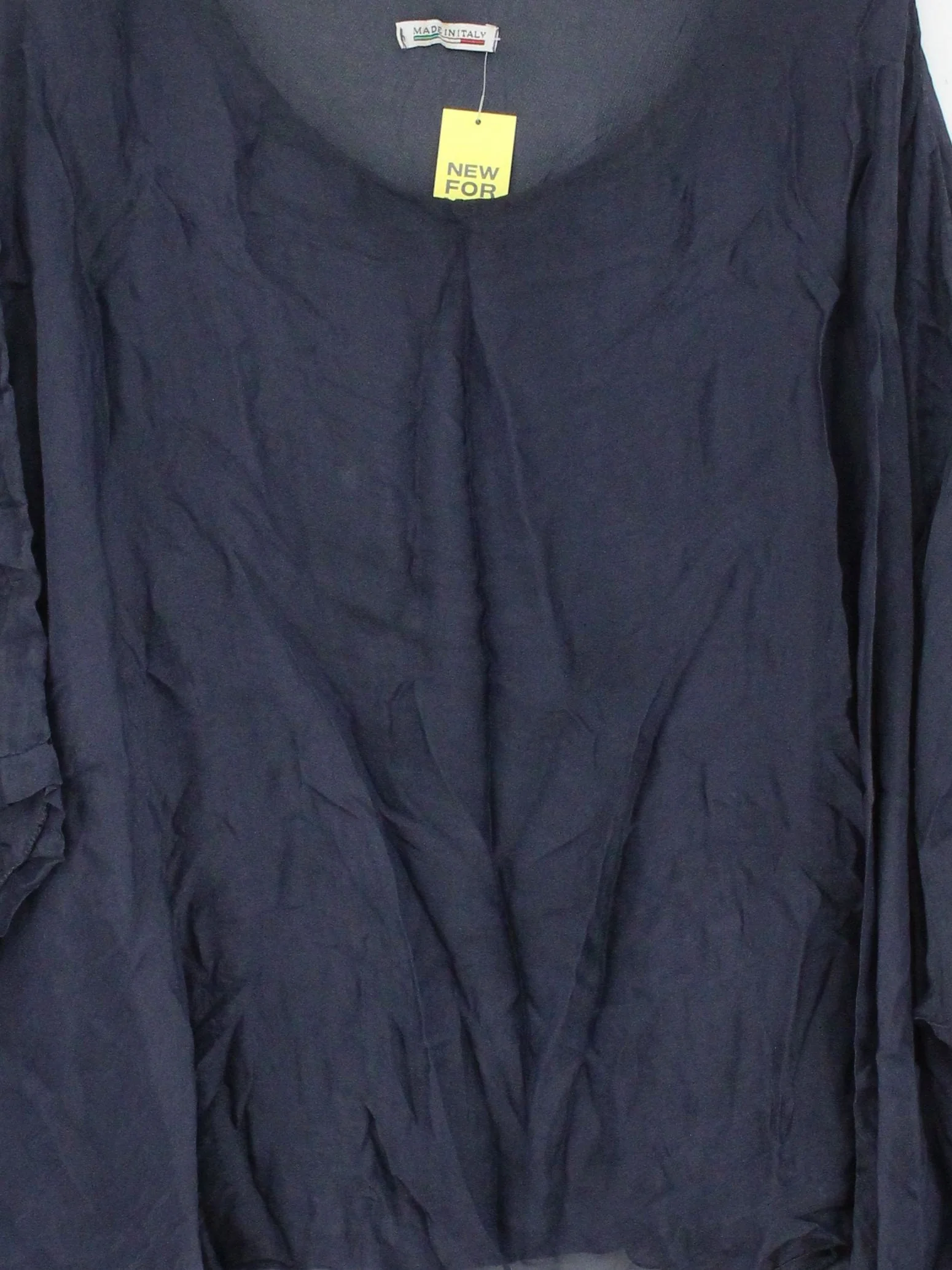 Made In Italy Women's Top M Blue Viscose with Elastane Basic - Image 3