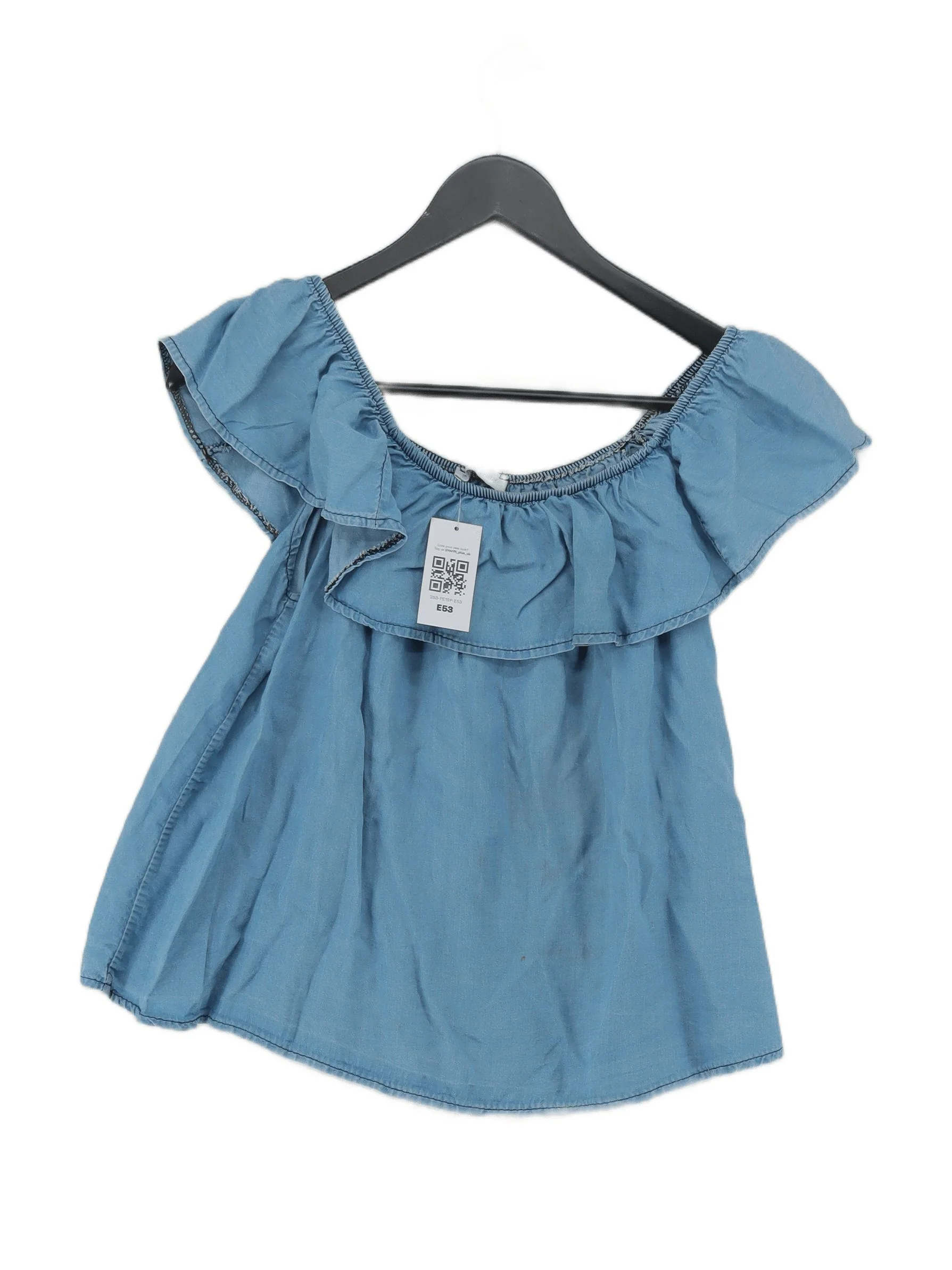 Made In Italy Women's Top S Blue 100% Lyocell Modal Basic