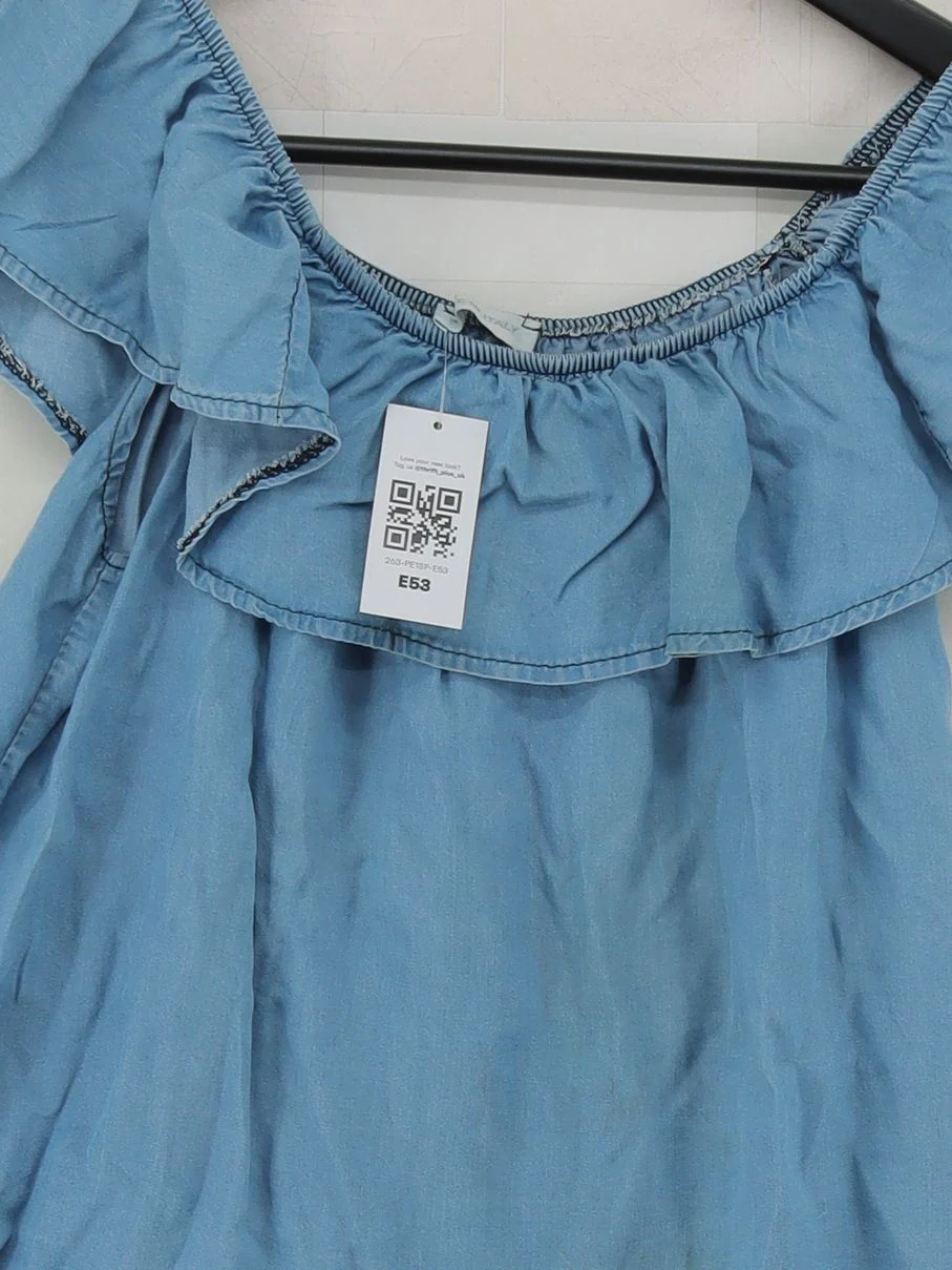 Made In Italy Women's Top S Blue 100% Lyocell Modal Basic - Image 3