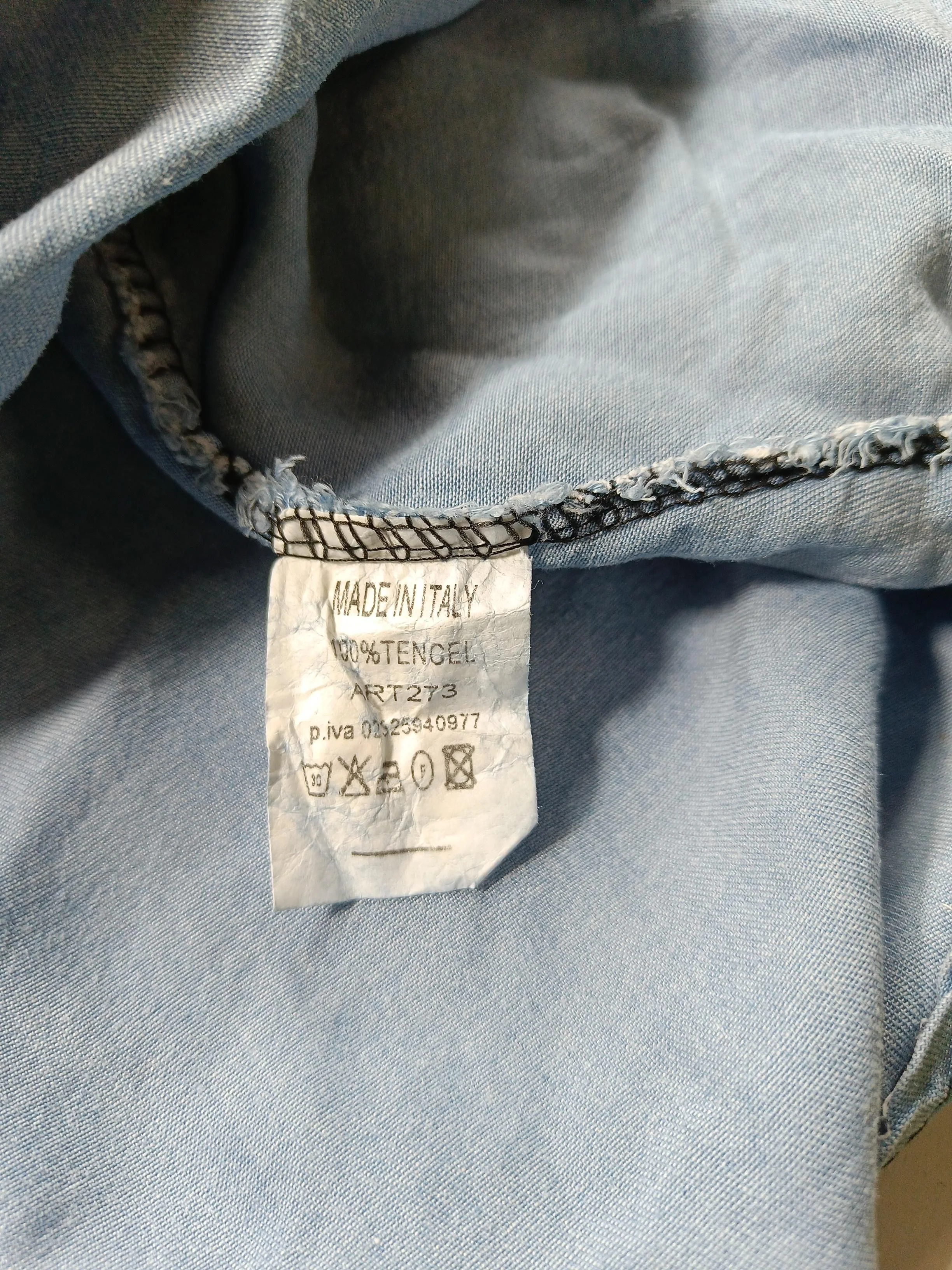 Made In Italy Women's Top S Blue 100% Lyocell Modal Basic - Image 7