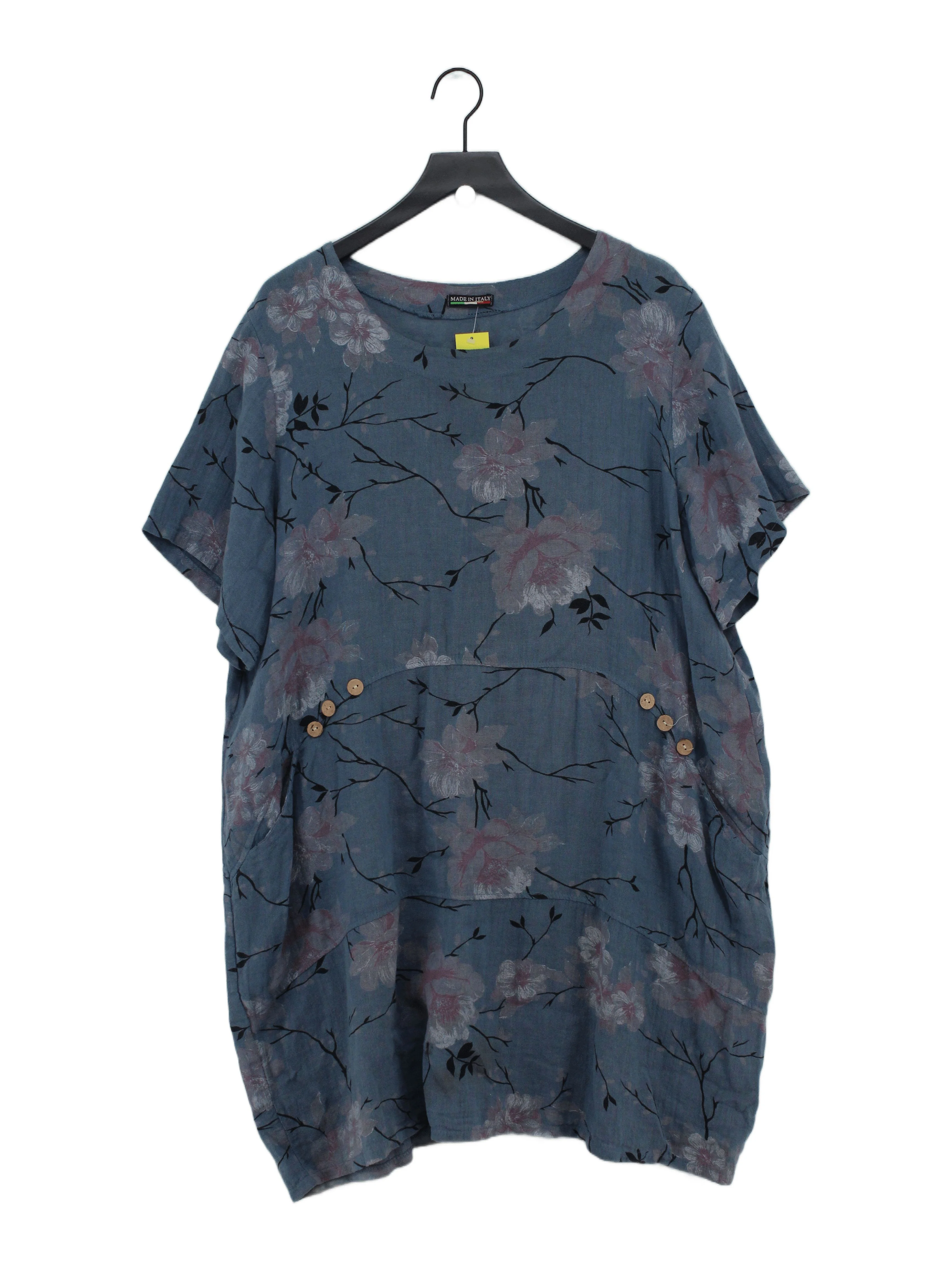 Made In Italy Women's Top XL Blue 100% Other Tunic