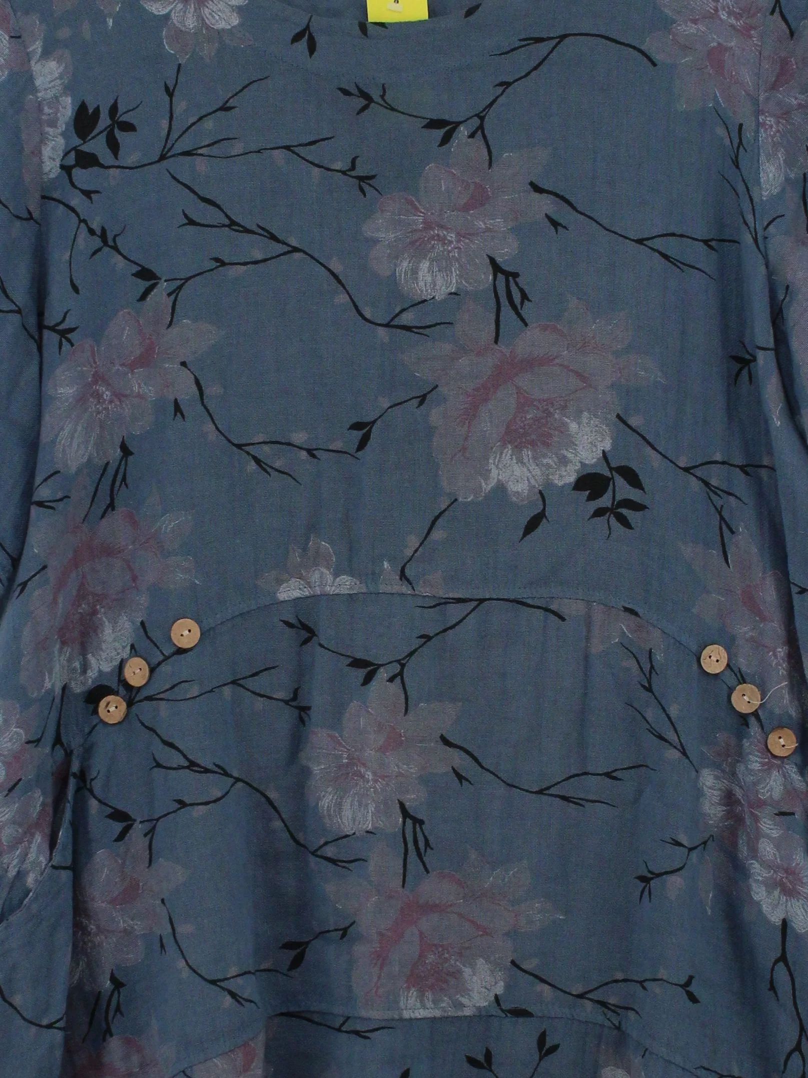 Made In Italy Women's Top XL Blue 100% Other Tunic - Image 3