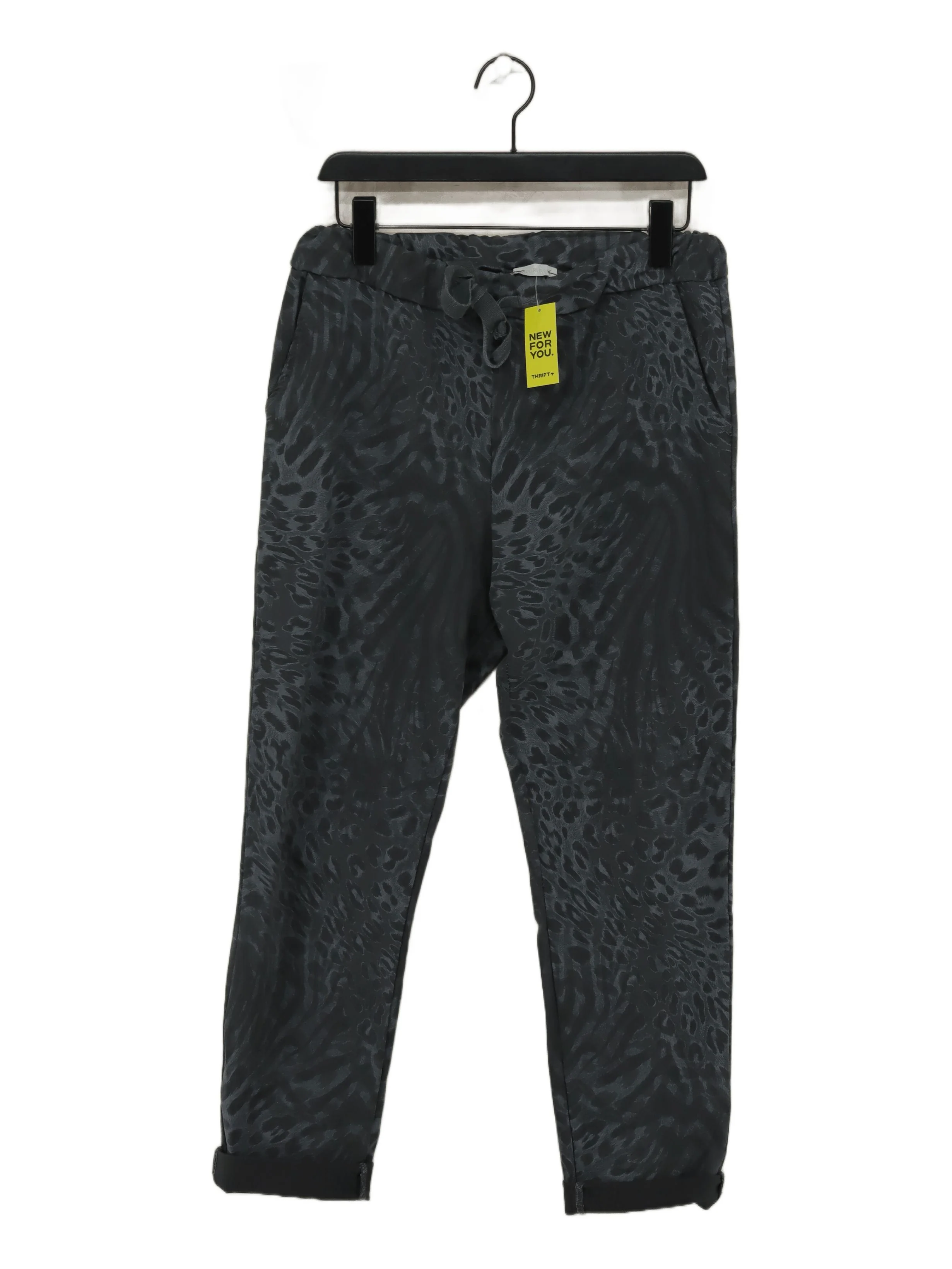 Made In Italy Women's Trousers M Grey Viscose with Nylon, Elastane Sweatpants