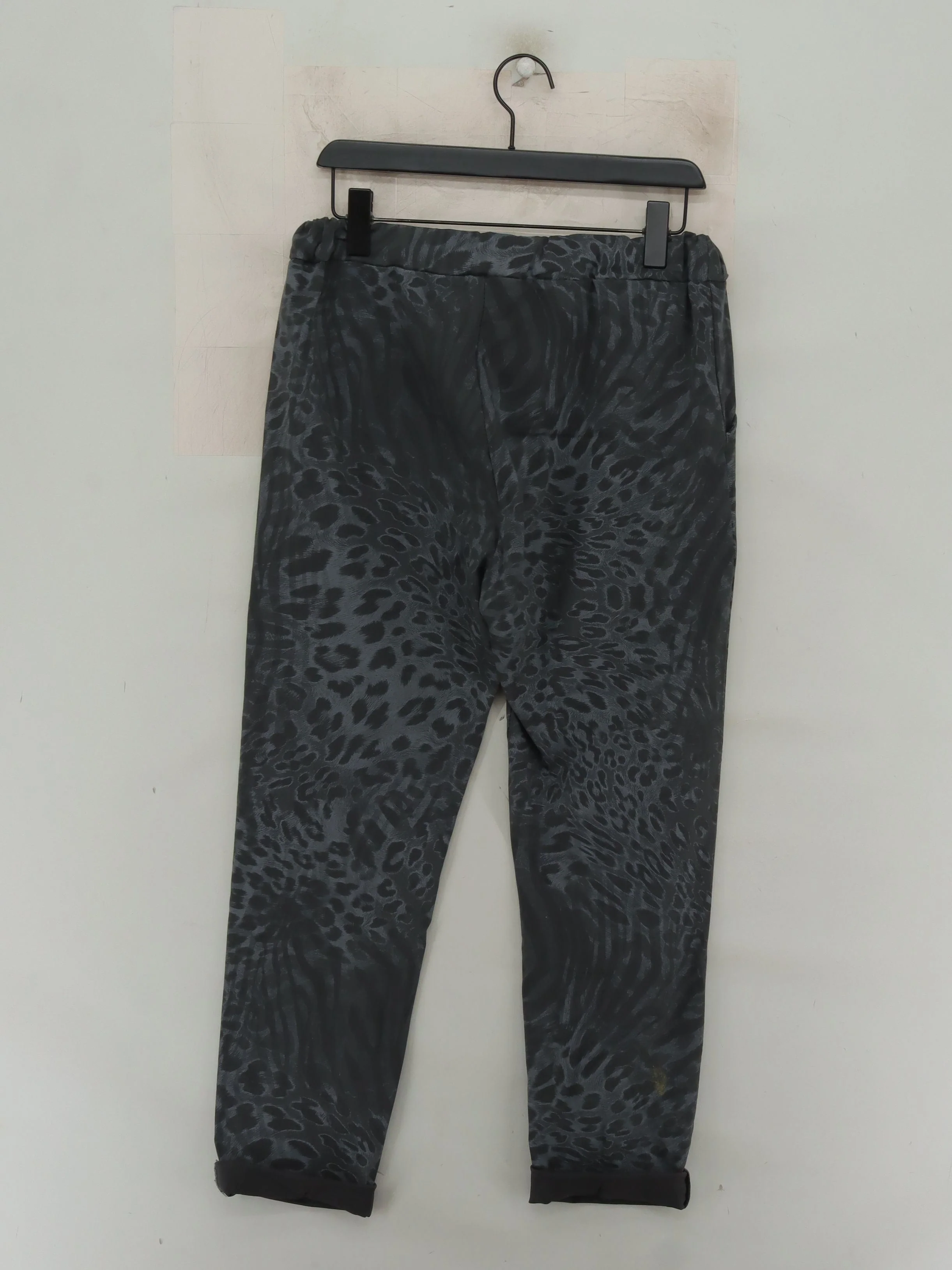 Made In Italy Women's Trousers M Grey Viscose with Nylon, Elastane Sweatpants - Image 2