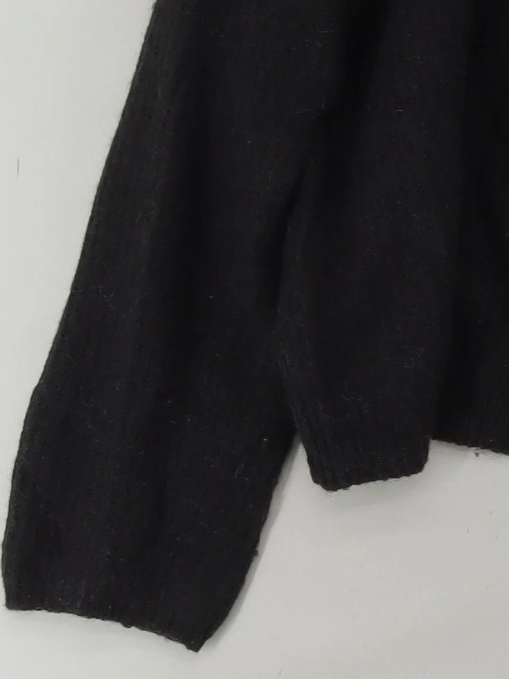 Madewell Women's Cardigan M Black Acrylic with Polyamide, Angora Cardigan - Image 4