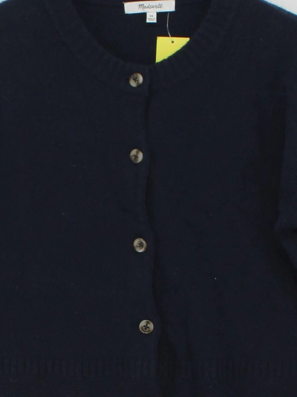 Madewell Women's Cardigan XXS Blue Wool with Polyamide, Cotton Cardigan - Image 3