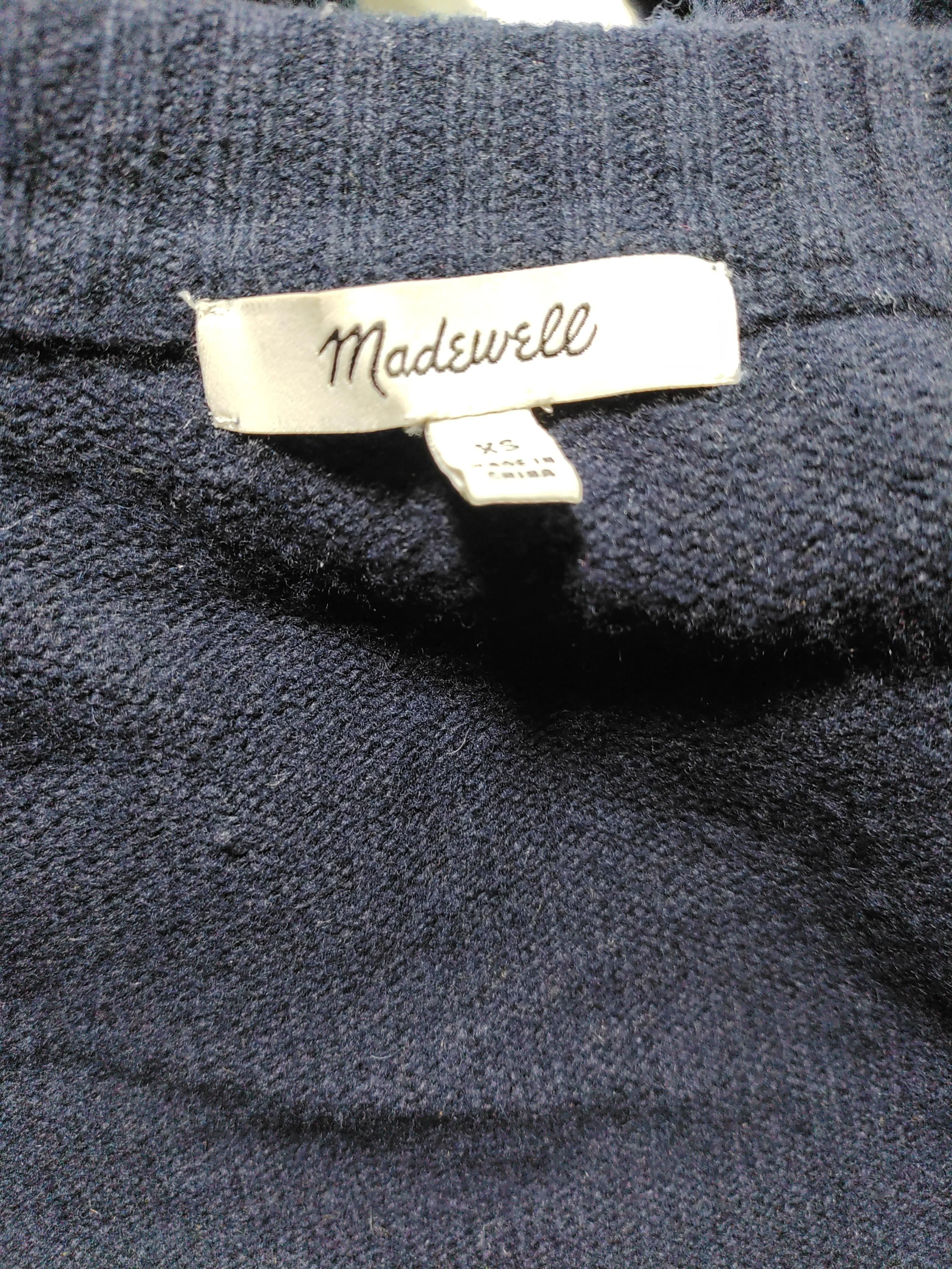 Madewell Women's Cardigan XXS Blue Wool with Polyamide, Cotton Cardigan - Image 6
