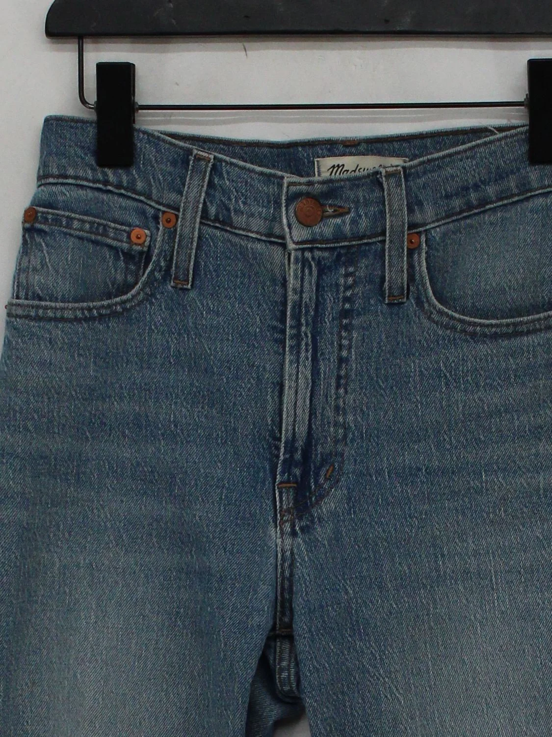 Madewell Women's Jeans W 24 in Blue Cotton with Elastane Straight - Image 3