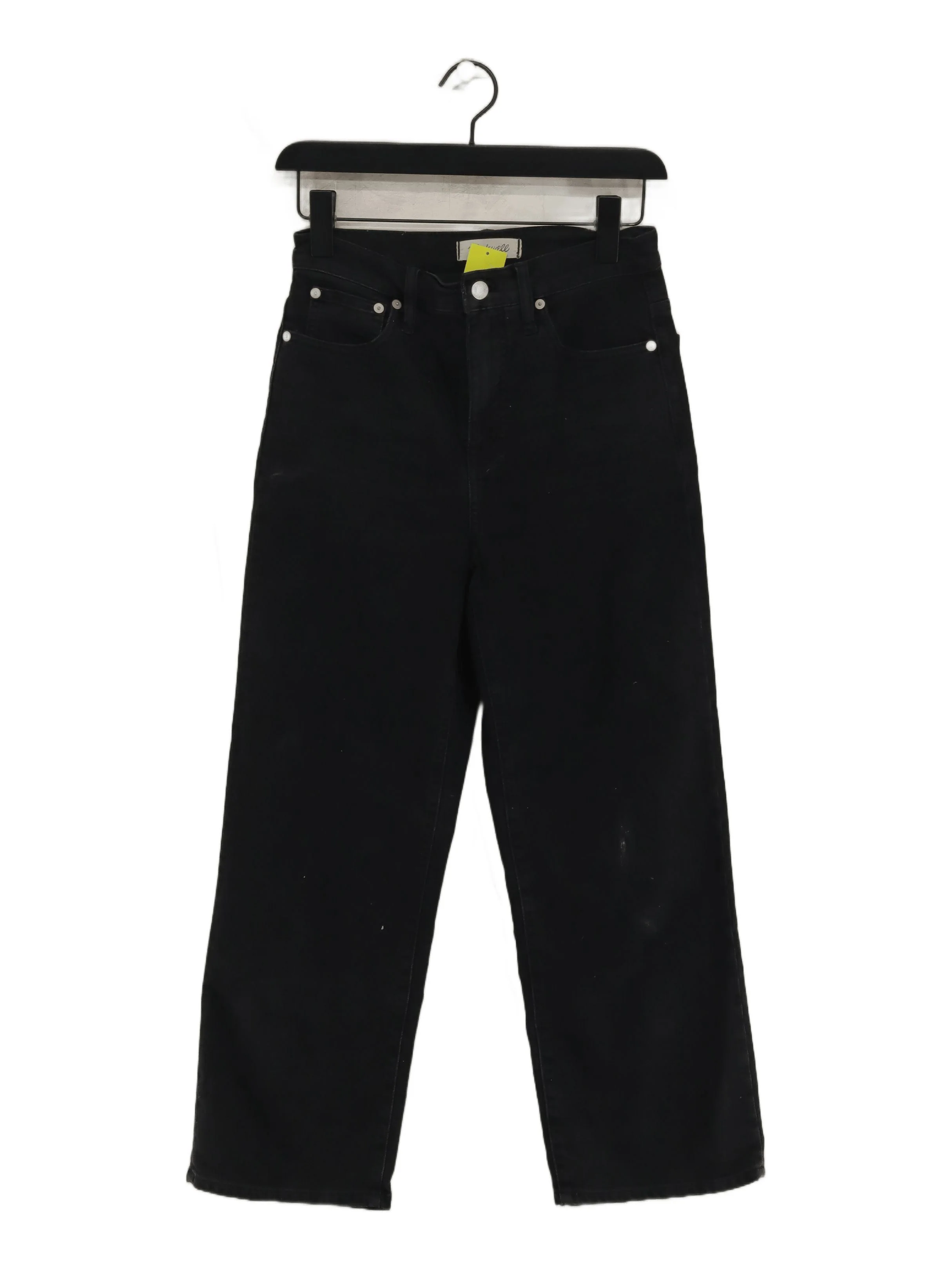 Madewell Women's Jeans W 26 in Black Cotton with Polyester Wide-Leg