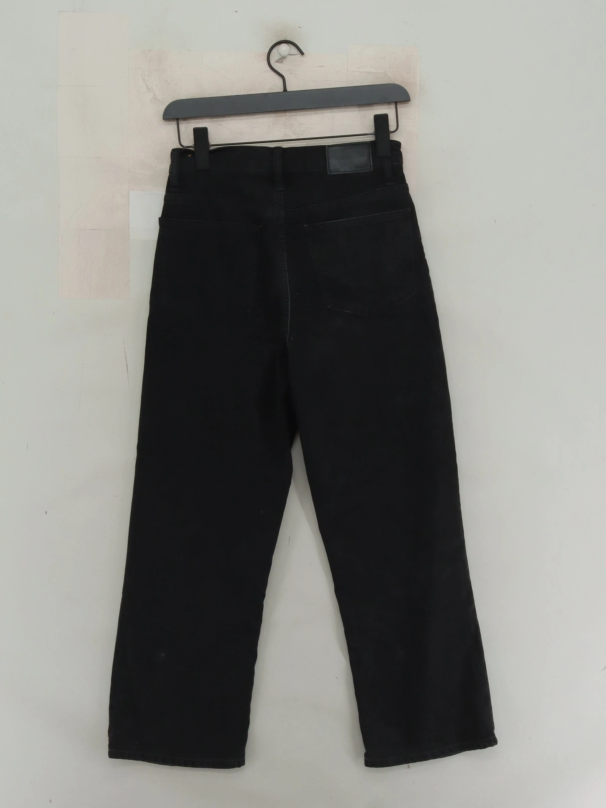 Madewell Women's Jeans W 26 in Black Cotton with Polyester Wide-Leg - Image 2