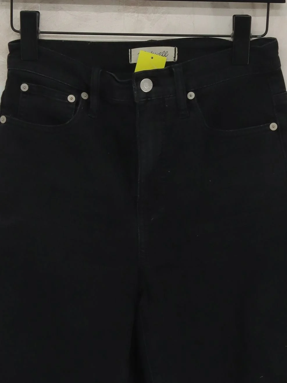 Madewell Women's Jeans W 26 in Black Cotton with Polyester Wide-Leg - Image 3