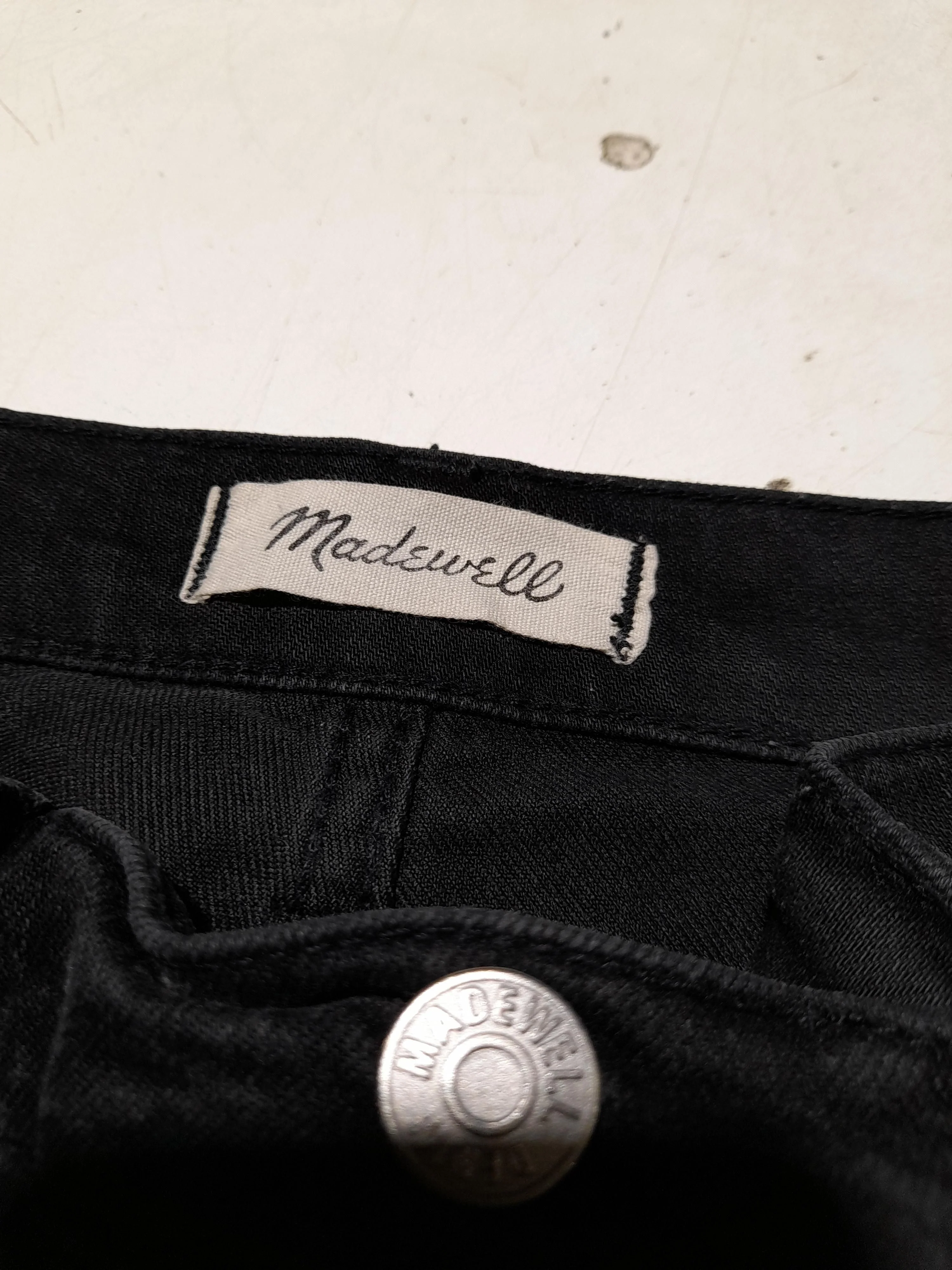 Madewell Women's Jeans W 26 in Black Cotton with Polyester Wide-Leg - Image 6