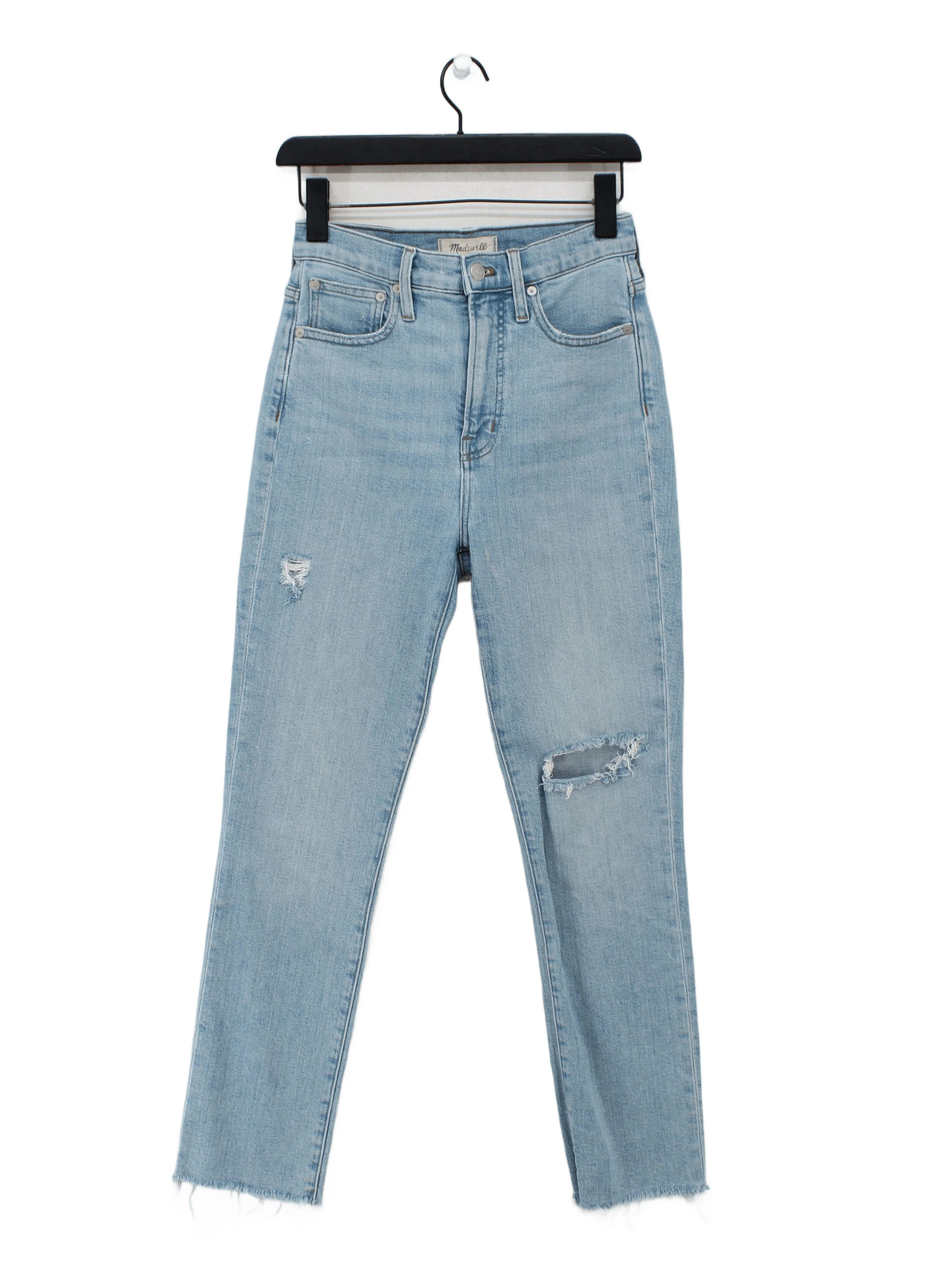 Madewell Women's Jeans W 26 in Blue Cotton with Polyester, Elastane Straight